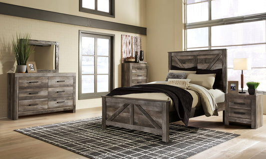 Wynnlow - Crossbuck Panel Bedroom Set - Hornell Furniture Outlet