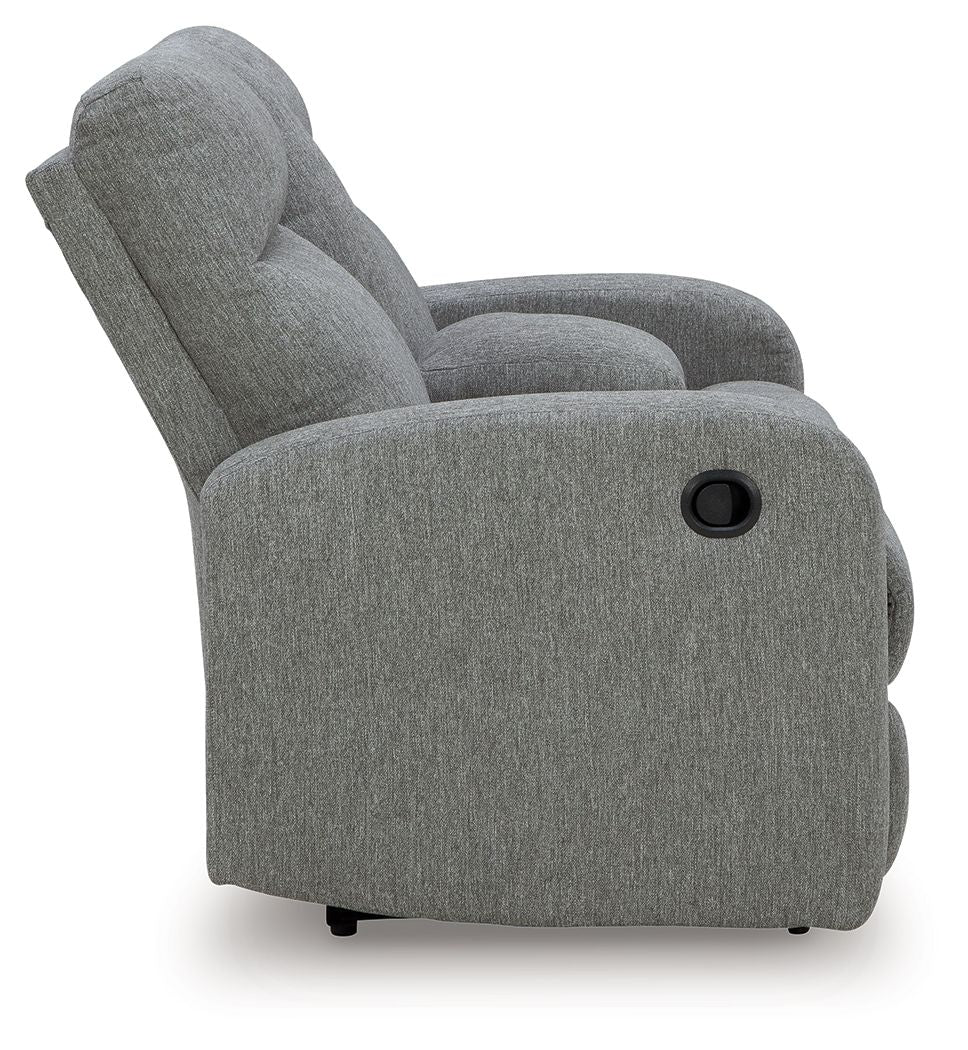 Gauntlet - Sterling - Double Recline Loveseat With Console - Hornell Furniture Outlet