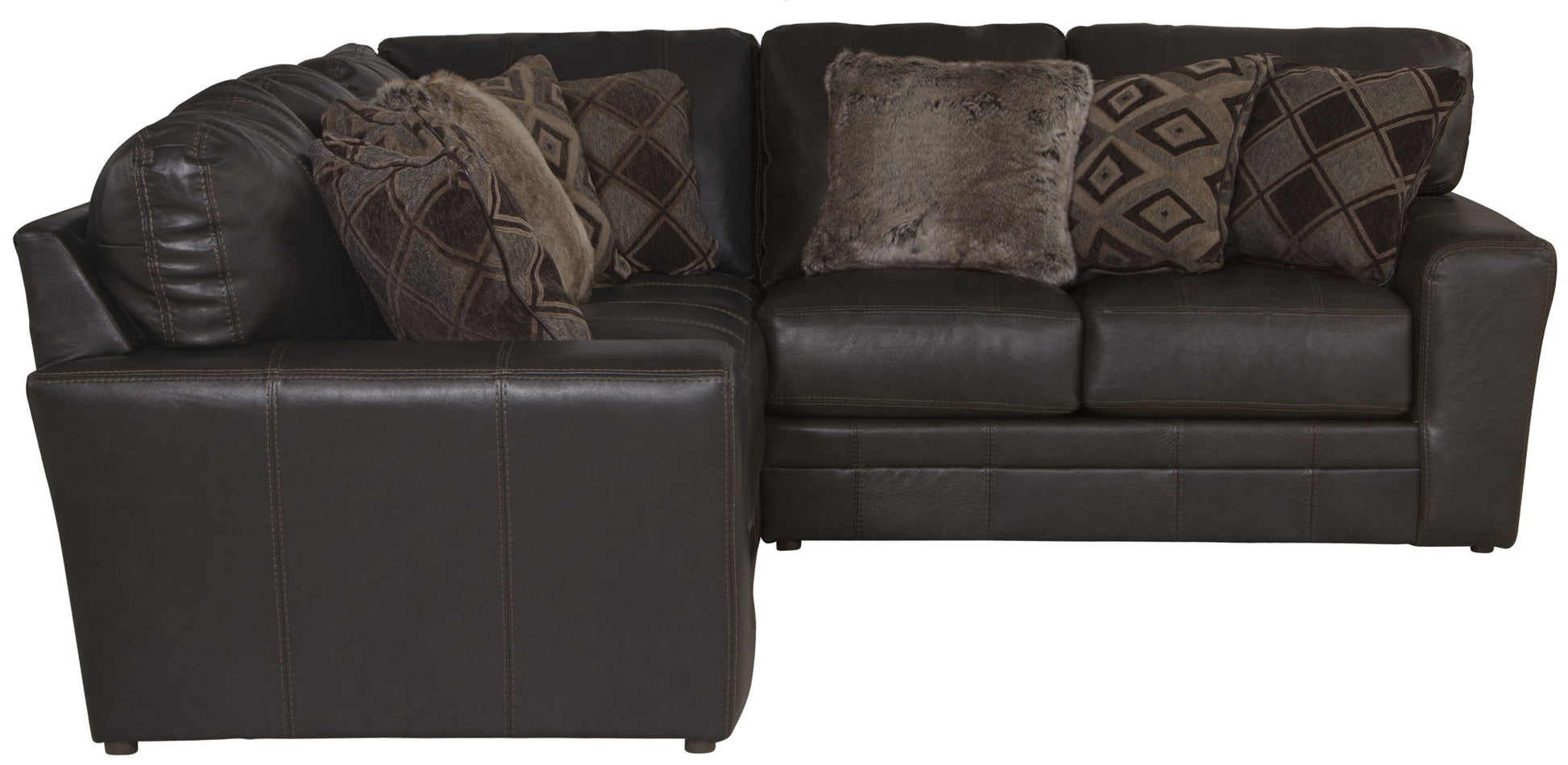 Denali - Italian Leather Match Sectional - Hornell Furniture Outlet