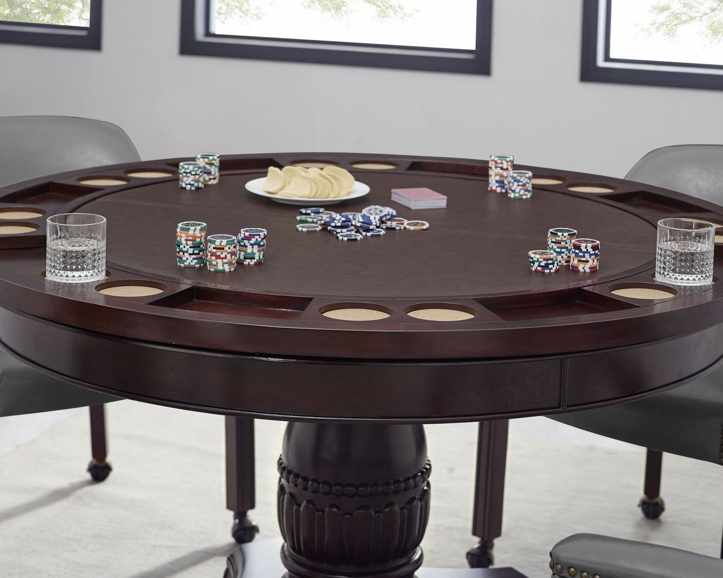 Tournament - Dining and Game Table - Dark Brown - Hornell Furniture Outlet
