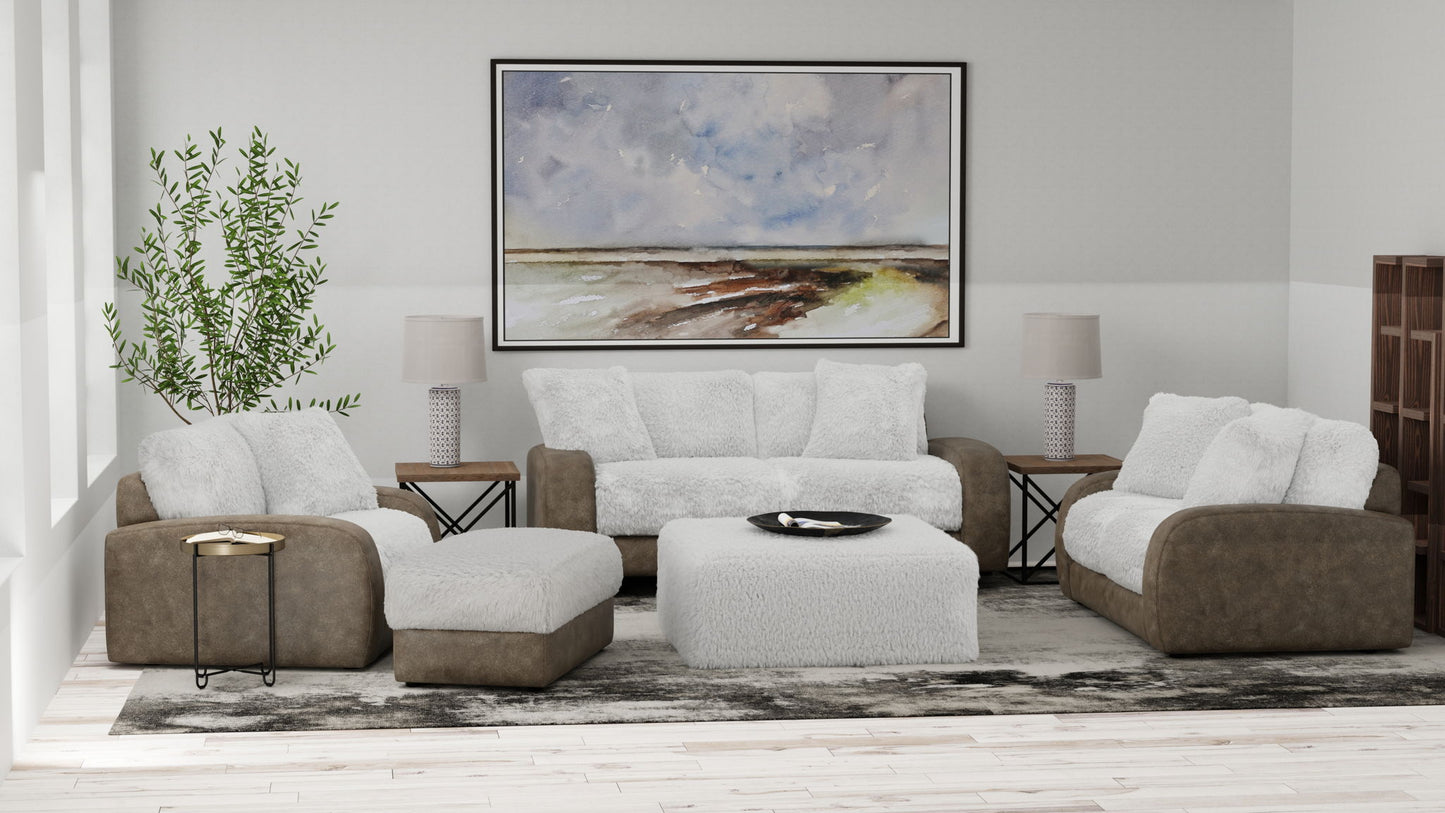 Snowball - Ottoman - Taupe - Hornell Furniture Outlet