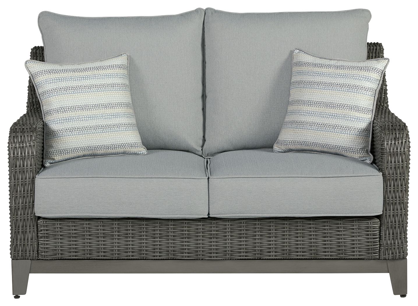 Elite Park - Gray - Loveseat w/Cushion - Hornell Furniture Outlet