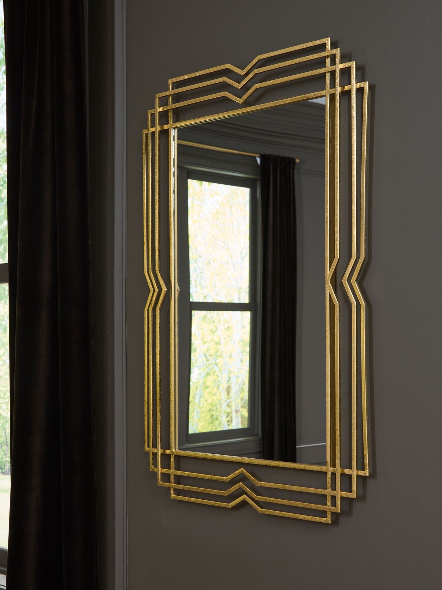 Claybrook - Gold Finish - Accent Mirror - Hornell Furniture Outlet