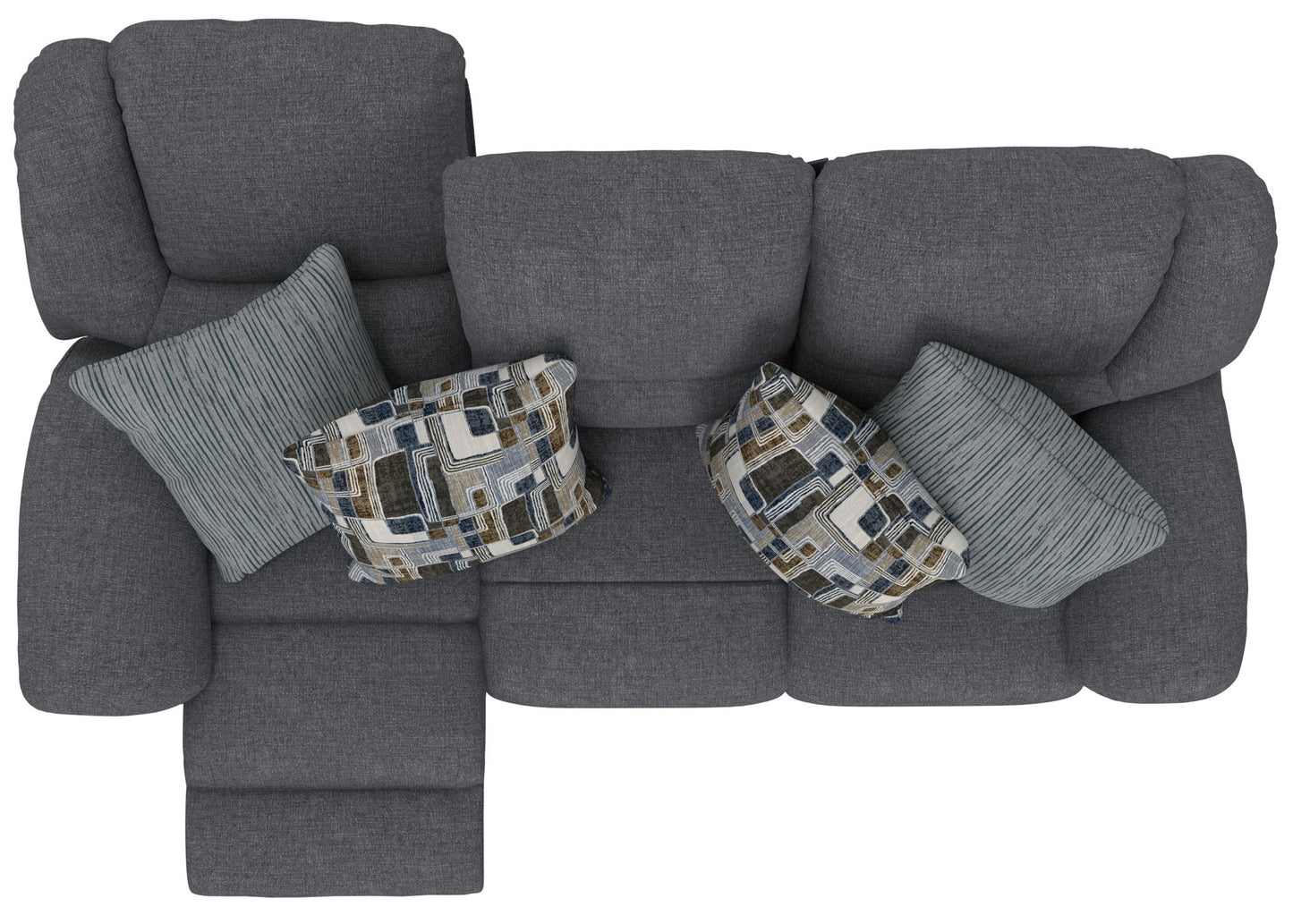 Trifecta - Sofa With 3 Recliners and Drop Down Table - Hornell Furniture Outlet