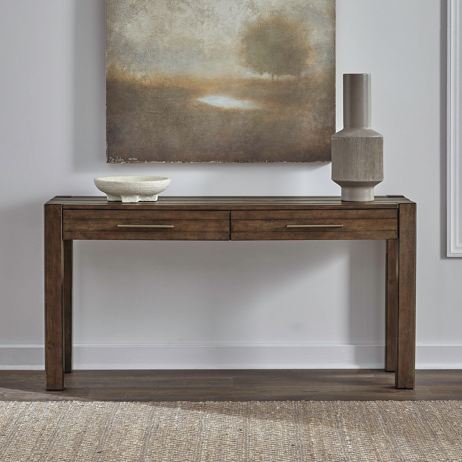 Broadmore - Console Table - Brown - Hornell Furniture Outlet