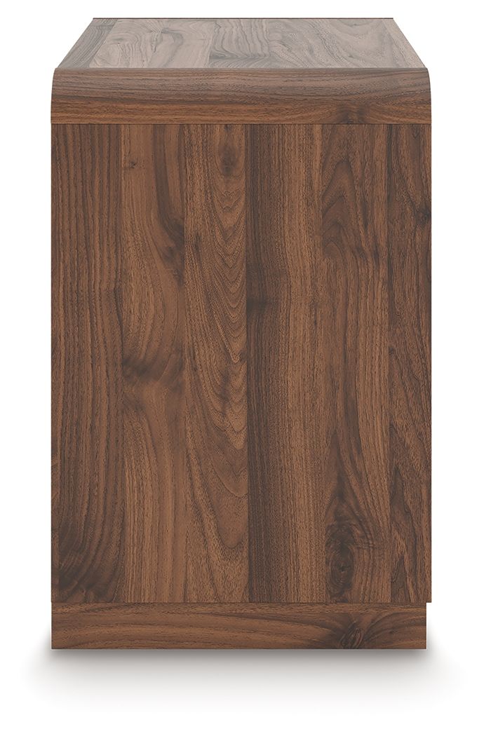 Fortlorn - Walnut Brown - Two Drawer Night Stand - Hornell Furniture Outlet