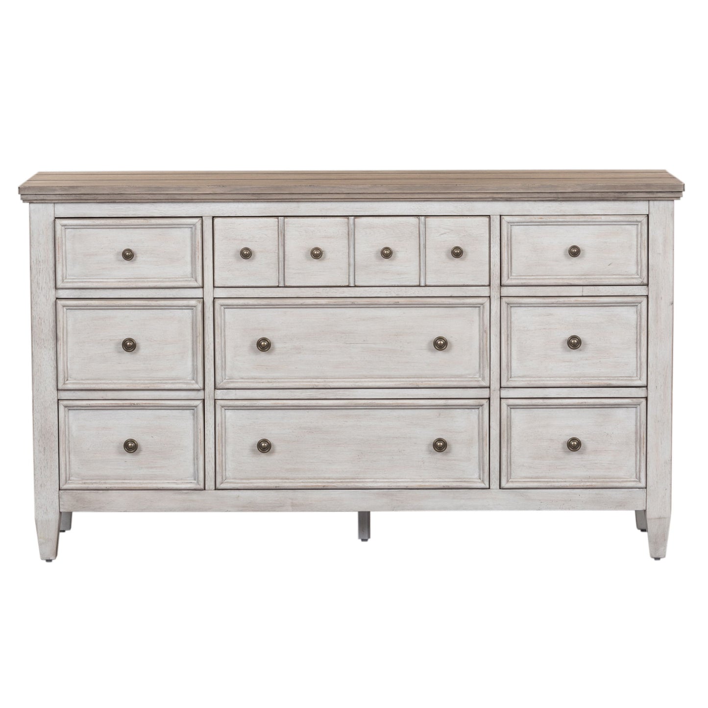 Heartland - 9 Drawer Dresser - White - Hornell Furniture Outlet