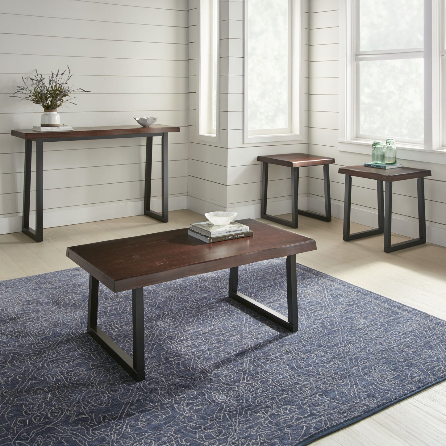 Jennings - Live Edge Cocktail - Brown - Hornell Furniture Outlet