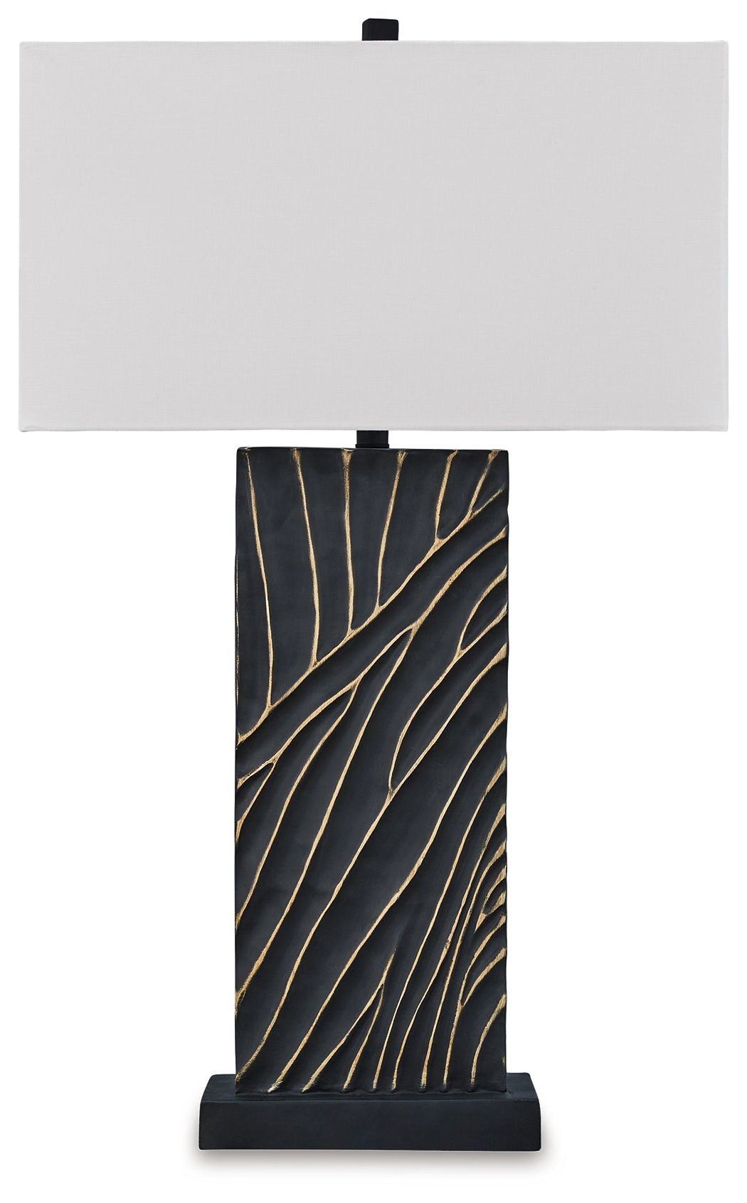 Bartlen - Black / Gold Finish - Poly Table Lamp - Hornell Furniture Outlet