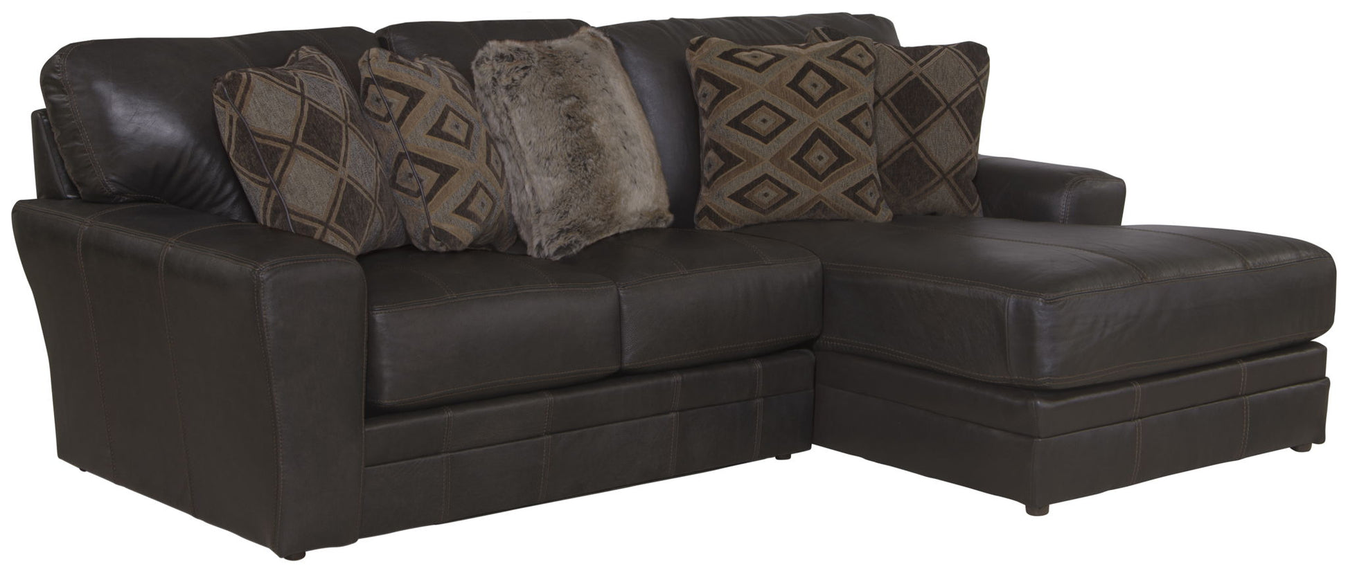 Denali - Italian Leather Match Sectional - Hornell Furniture Outlet