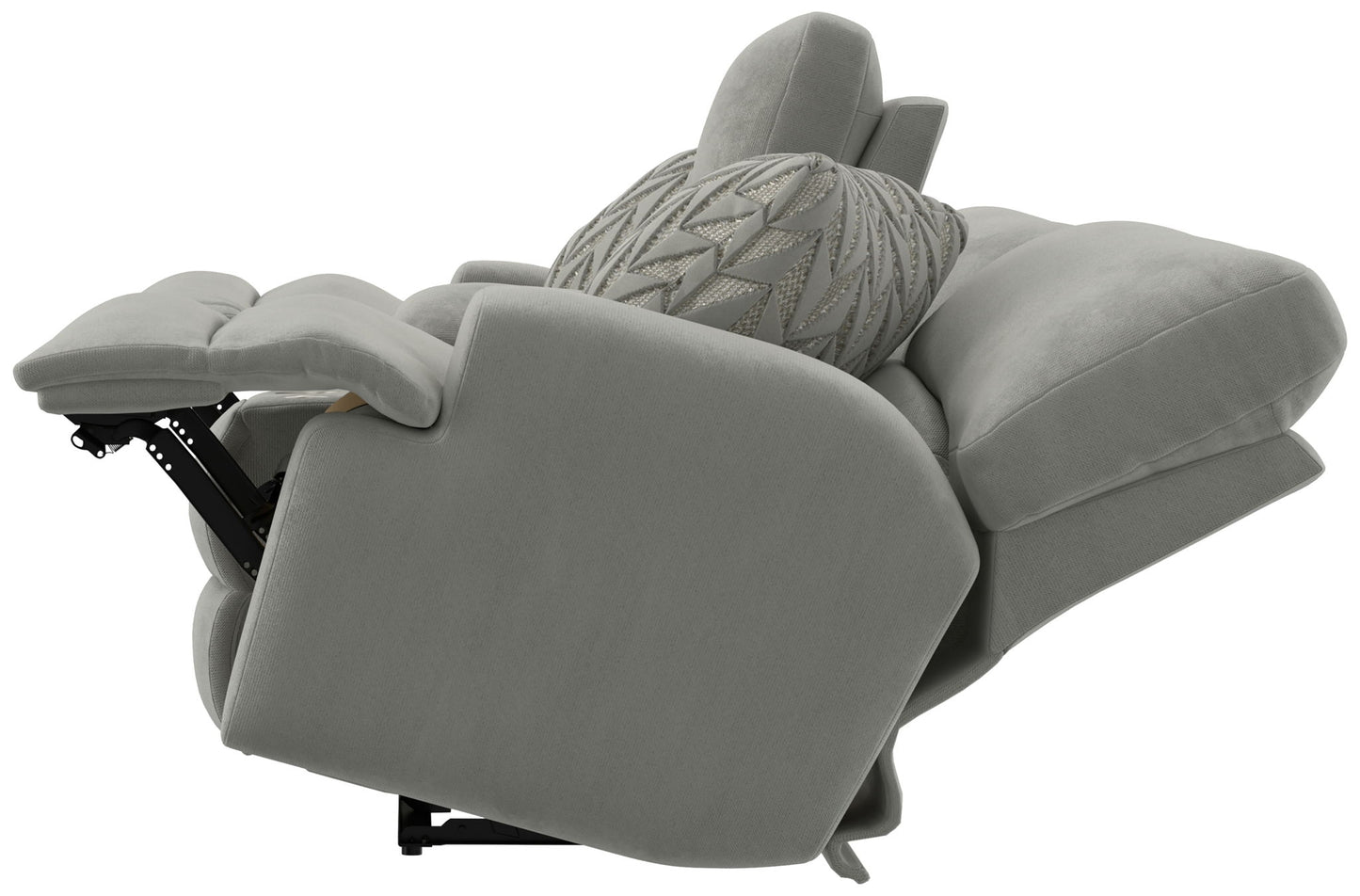 Renaldo - Power Console Loveseat With Zero Gravity Recline - Stone - Hornell Furniture Outlet