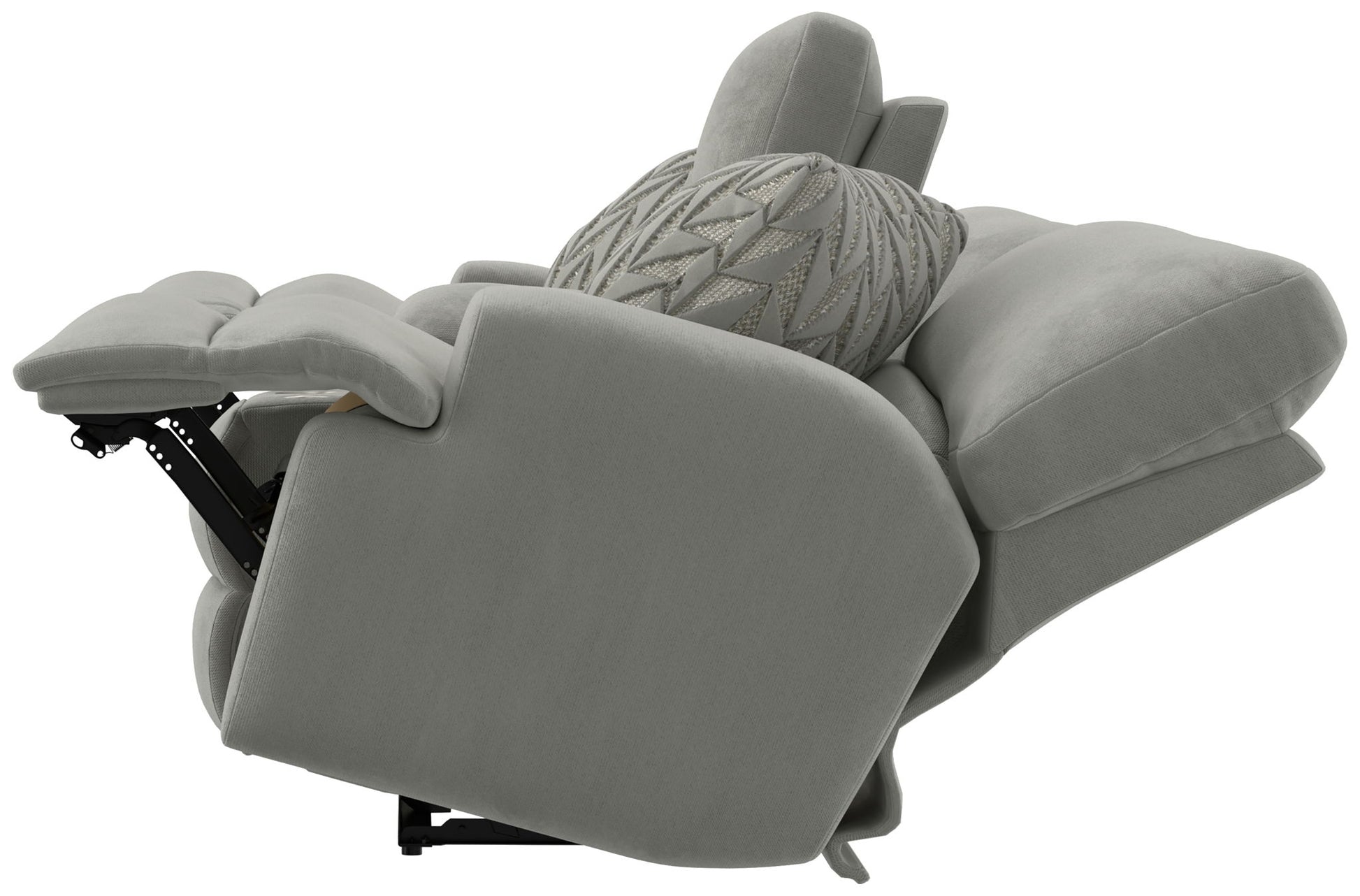 Renaldo - Power Console Loveseat With Zero Gravity Recline - Stone - Hornell Furniture Outlet