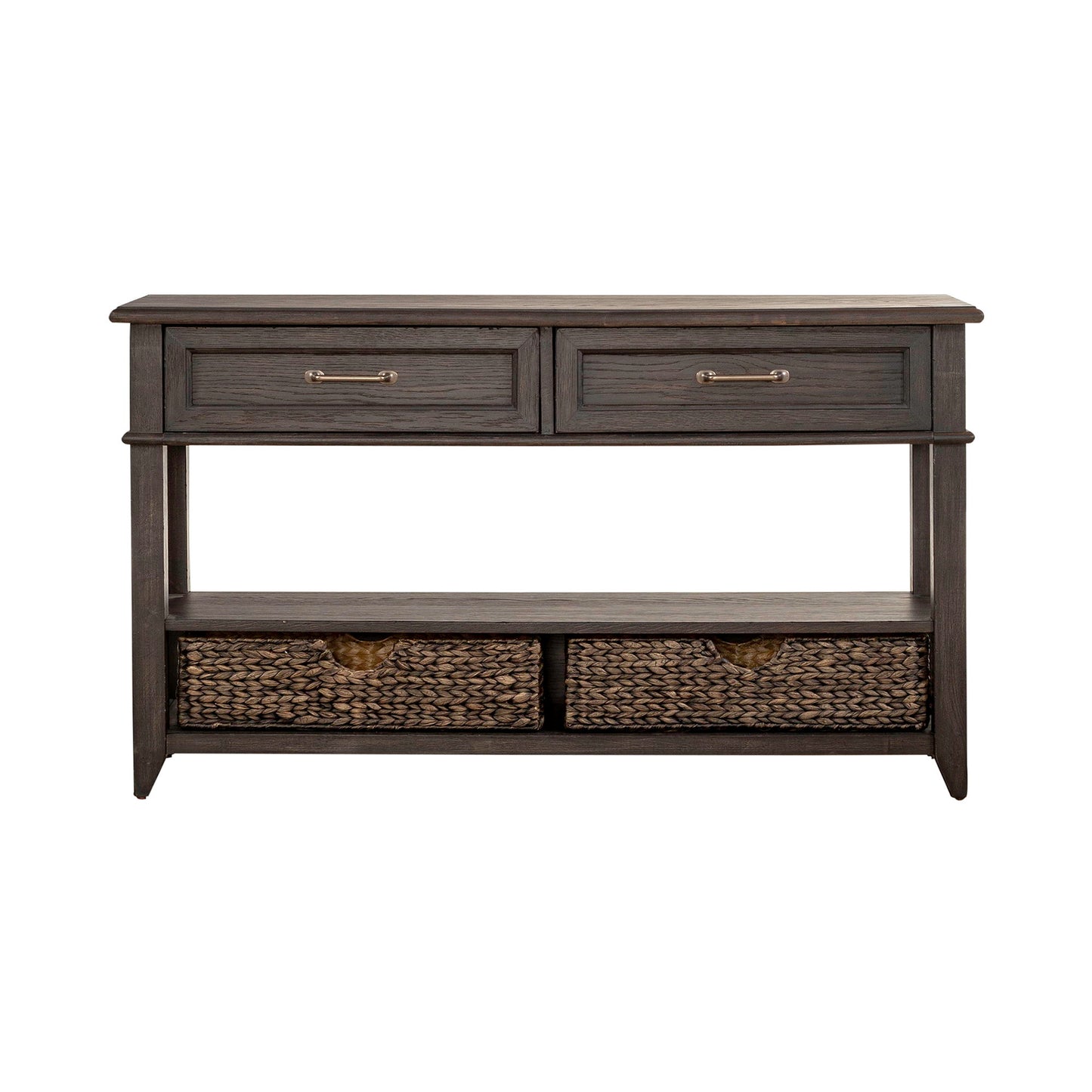 Mill Creek - 2 Drawer Sofa Table - Dark Brown - Hornell Furniture Outlet
