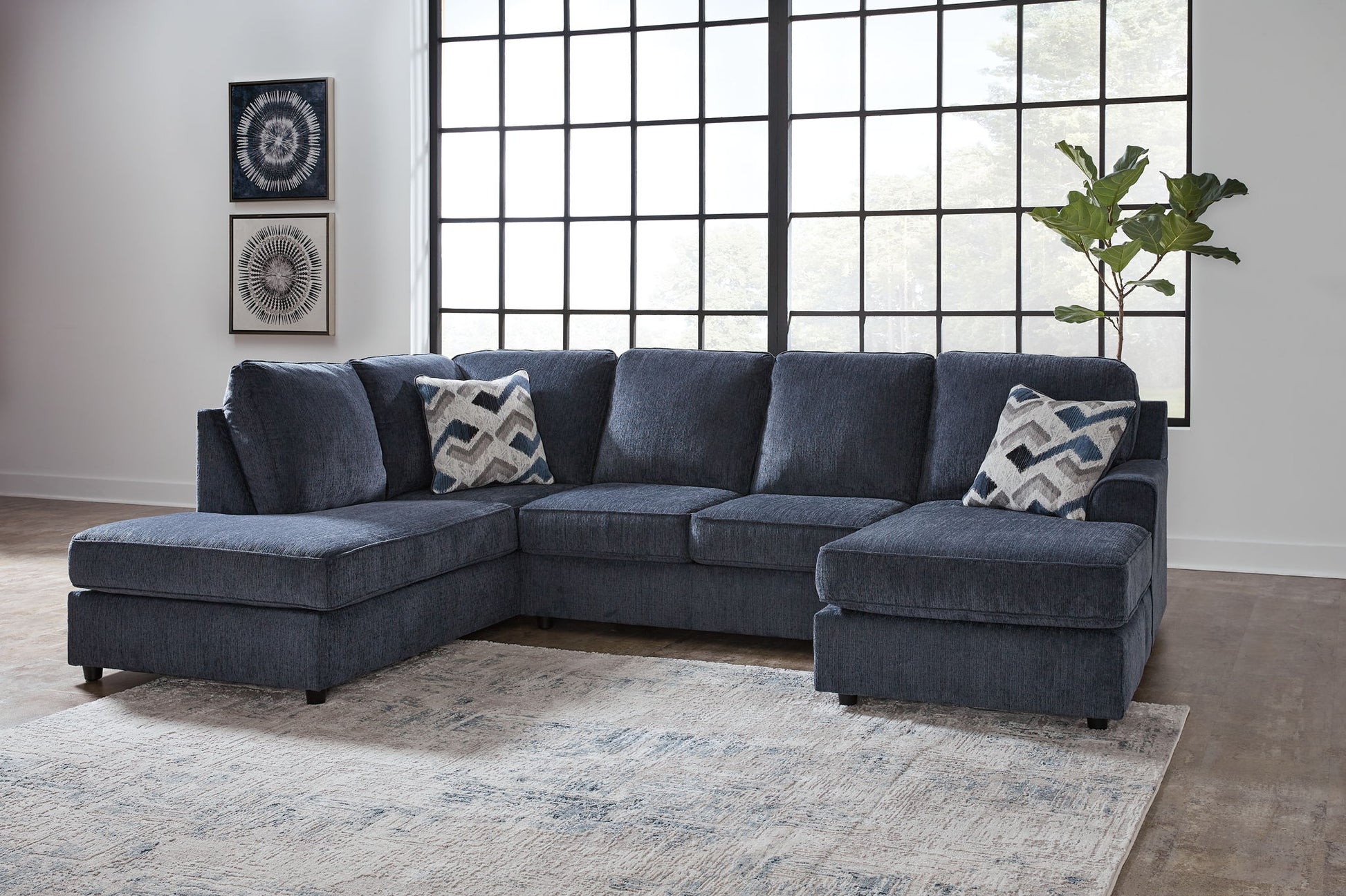Albar Place - Sectional With Ottoman - Hornell Furniture Outlet