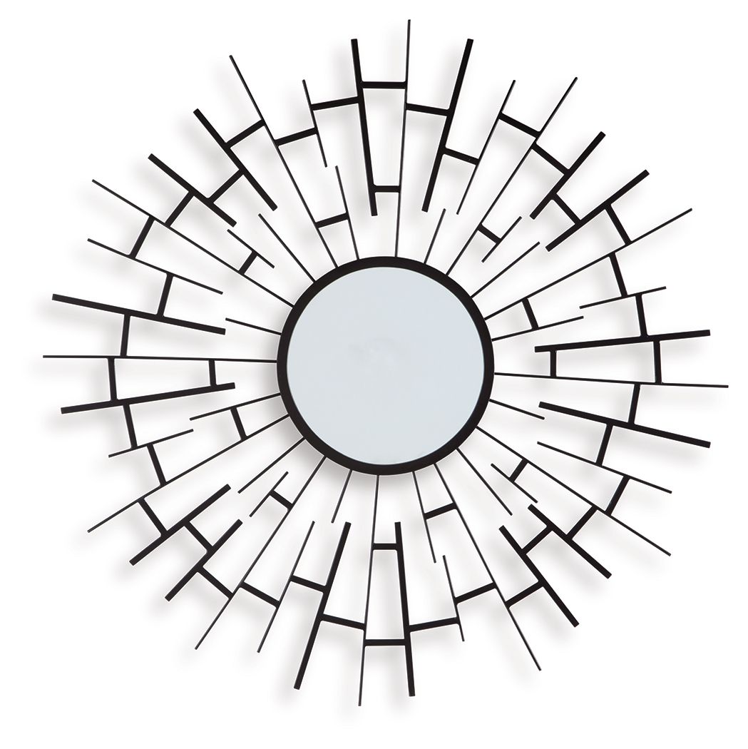 Garrenworth - Black - Accent Mirror - Hornell Furniture Outlet
