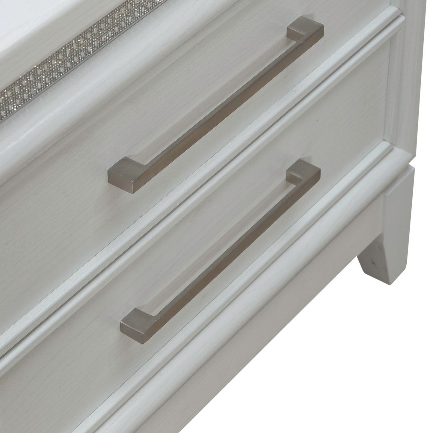 Reflections - Nightstand With Lights and Charging Station - White - Hornell Furniture Outlet