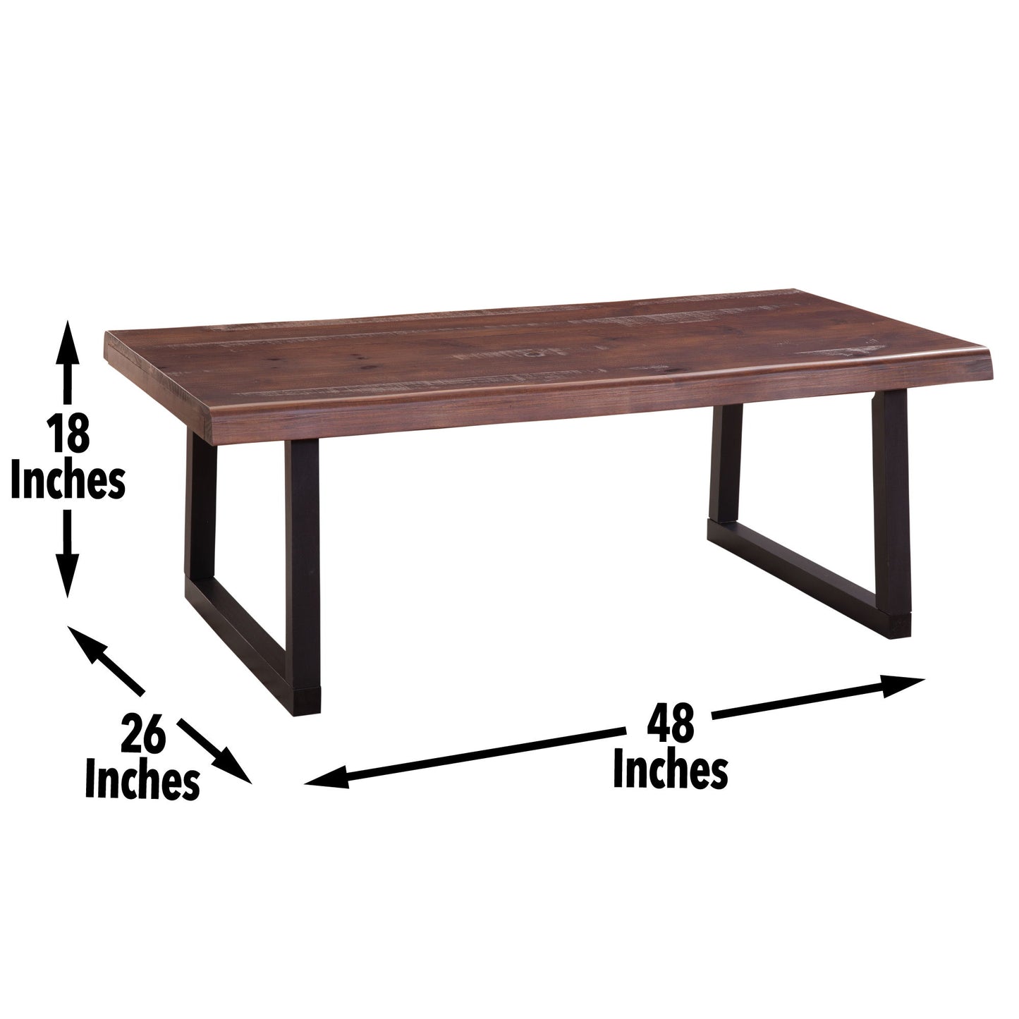 Jennings - Live Edge Cocktail - Brown - Hornell Furniture Outlet