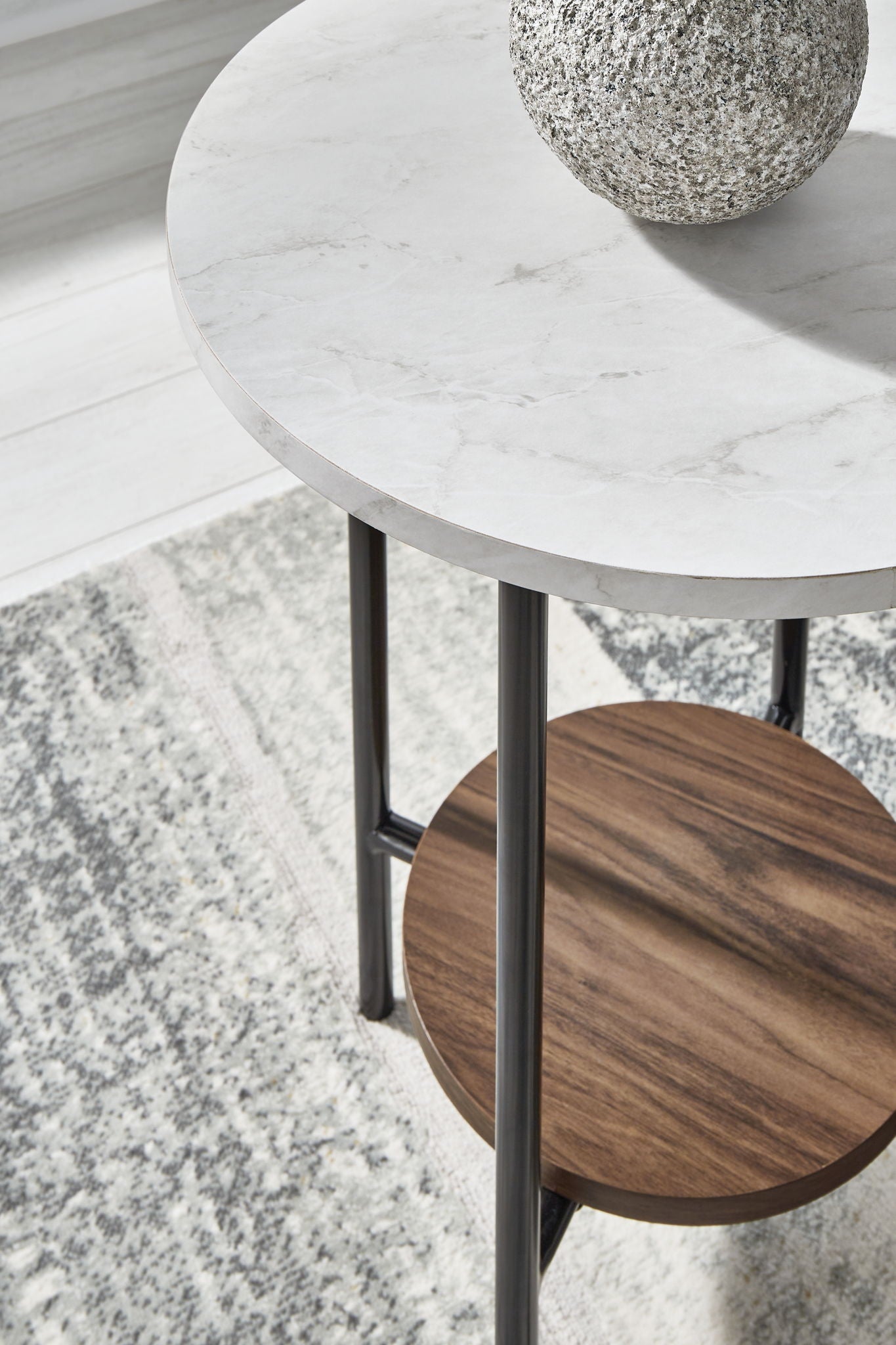 Wrenwich - Brown / Black / White - Occasional Table Set (Set of 3) - Hornell Furniture Outlet