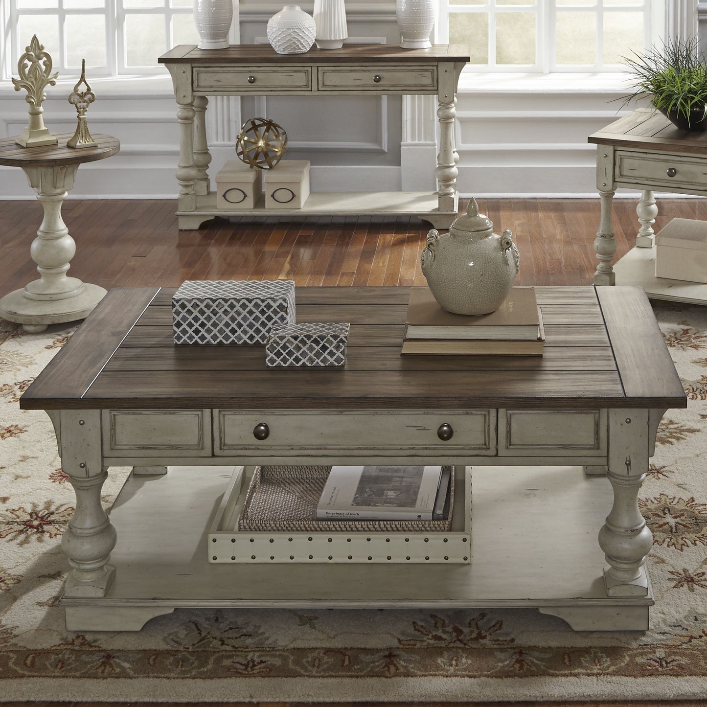 Morgan Creek - Cocktail Table - White - Hornell Furniture Outlet