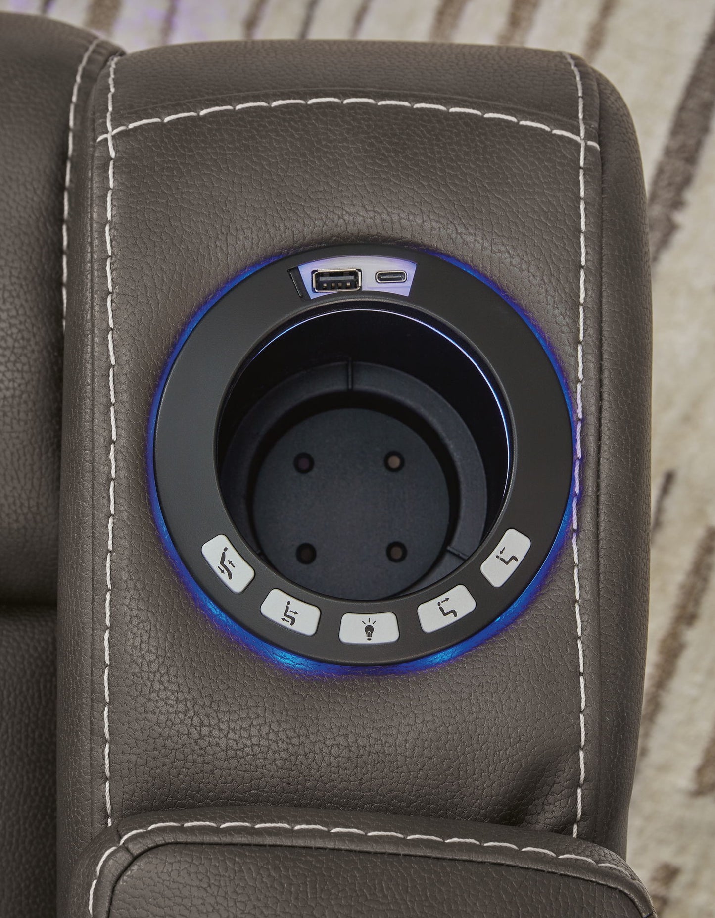 Feazada - Power Recliner With Adj Headrest - Hornell Furniture Outlet