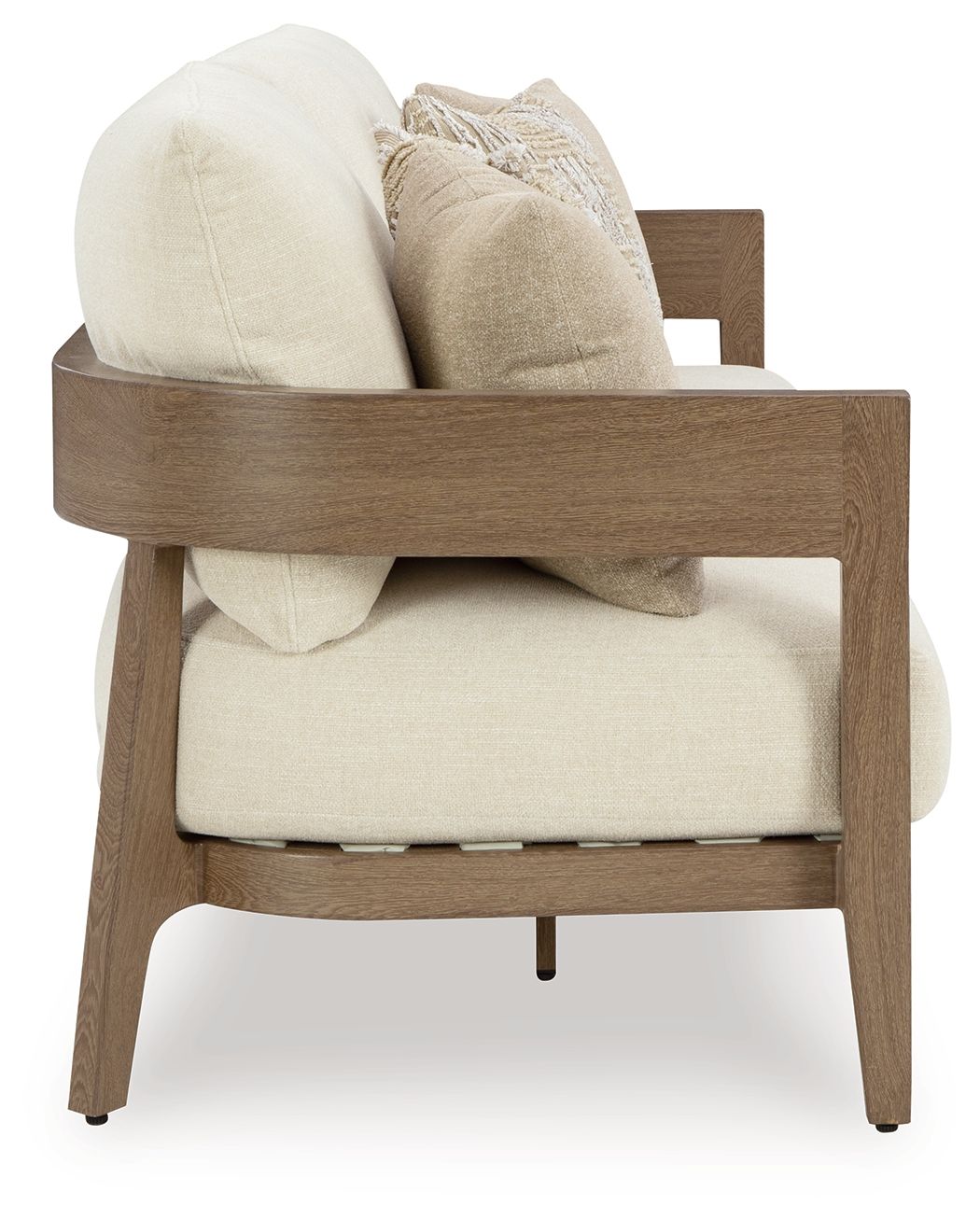 Serene Bay - Dark Brown / White - Sofa With Cushion - Hornell Furniture Outlet