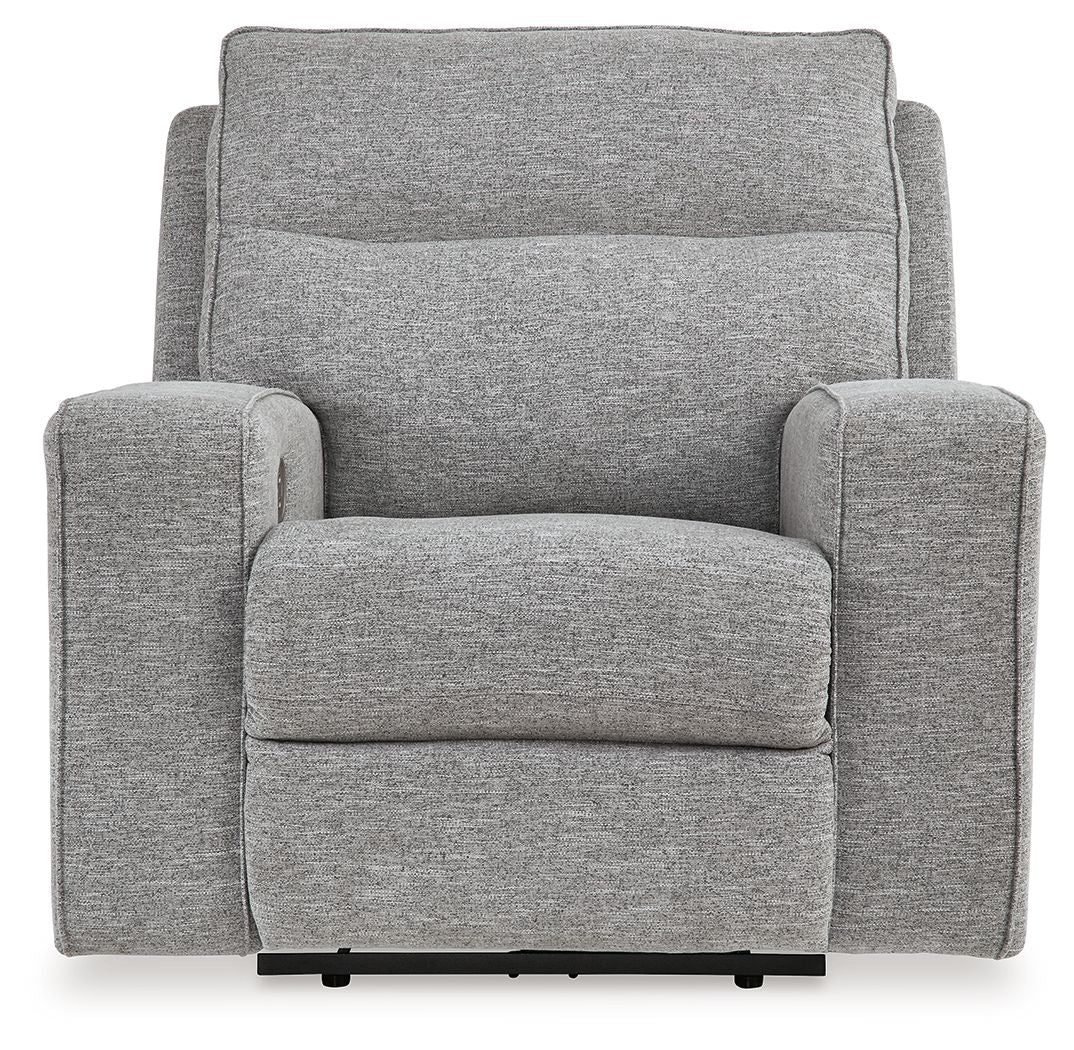 Biscoe - Pewter - Power Recliner /Adj Headrest - Hornell Furniture Outlet