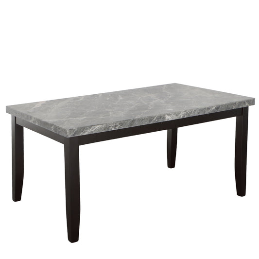 Napoli - Gray Marble Top Dining Table - Dark Gray - Hornell Furniture Outlet