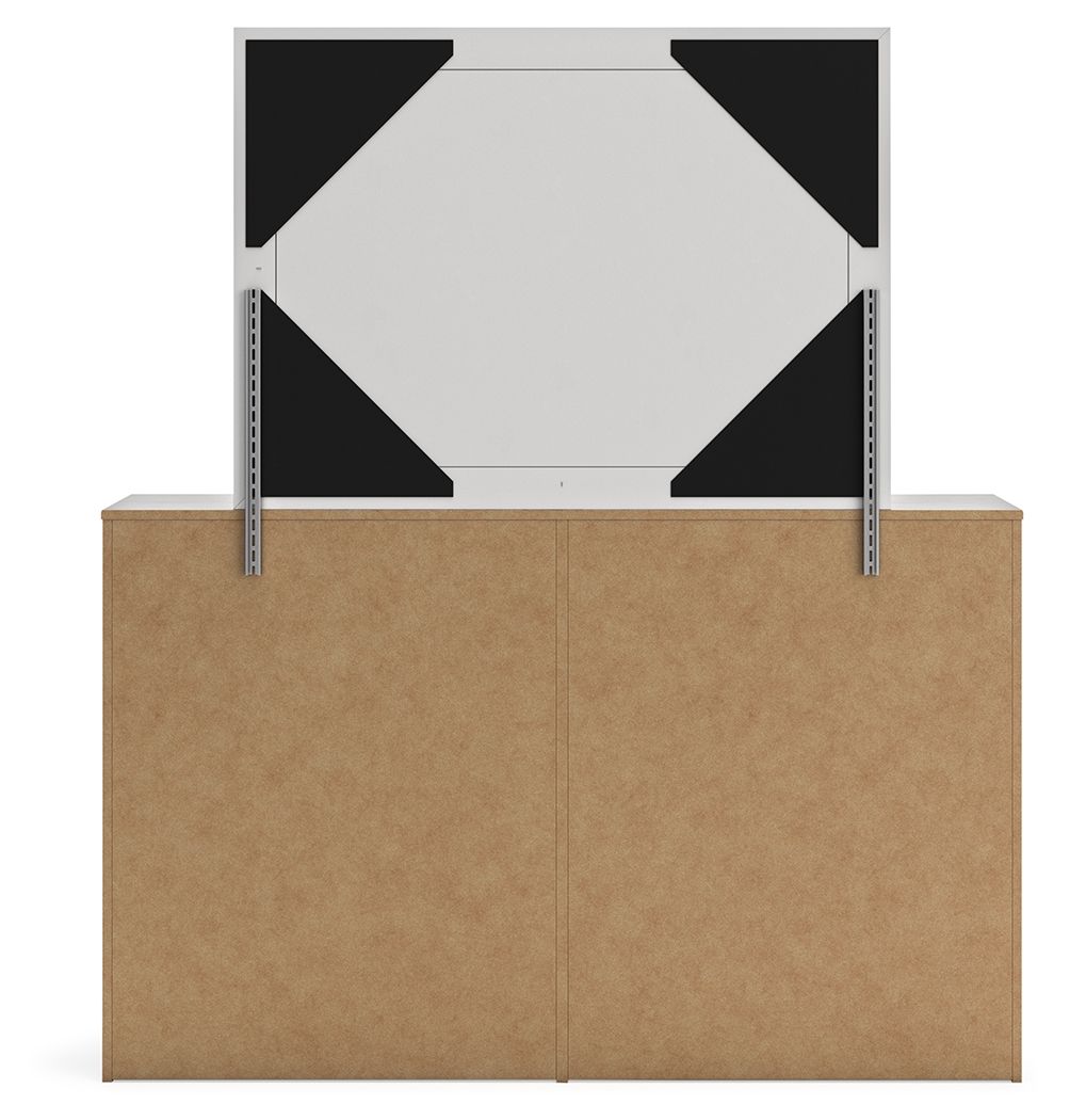 Cayboni - Whitewash - Dresser And Mirror - Hornell Furniture Outlet