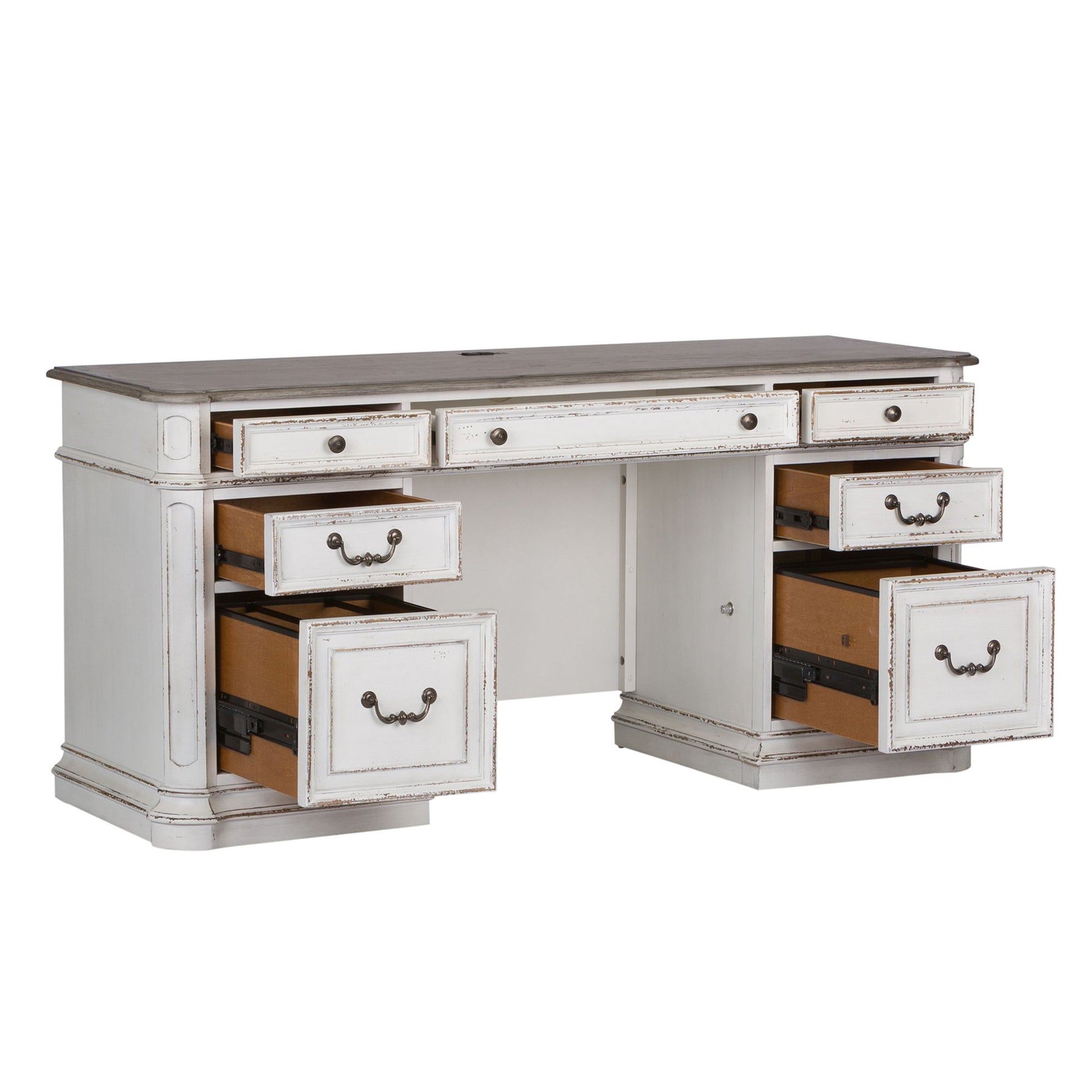 Magnolia Manor - Credenza - White - Hornell Furniture Outlet