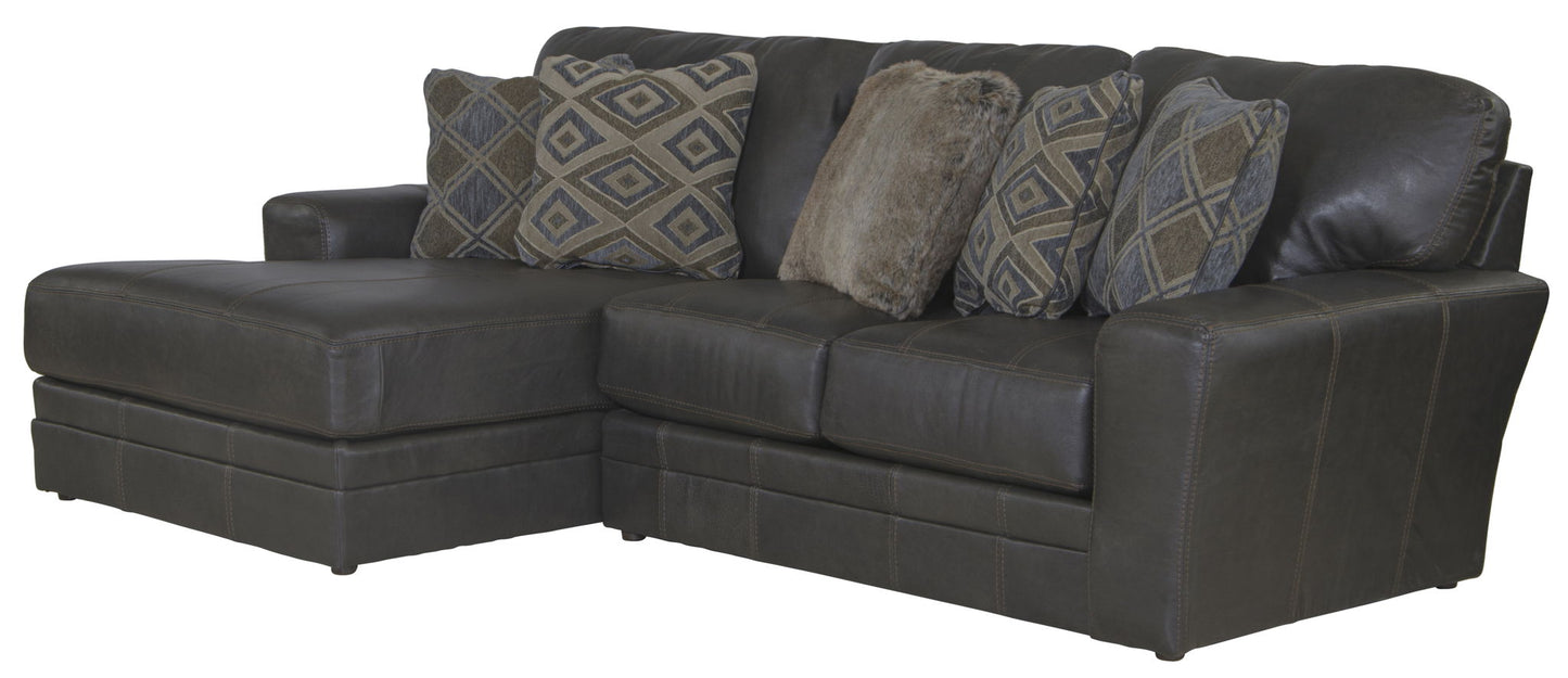 Denali - Italian Leather Match Sectional - Hornell Furniture Outlet
