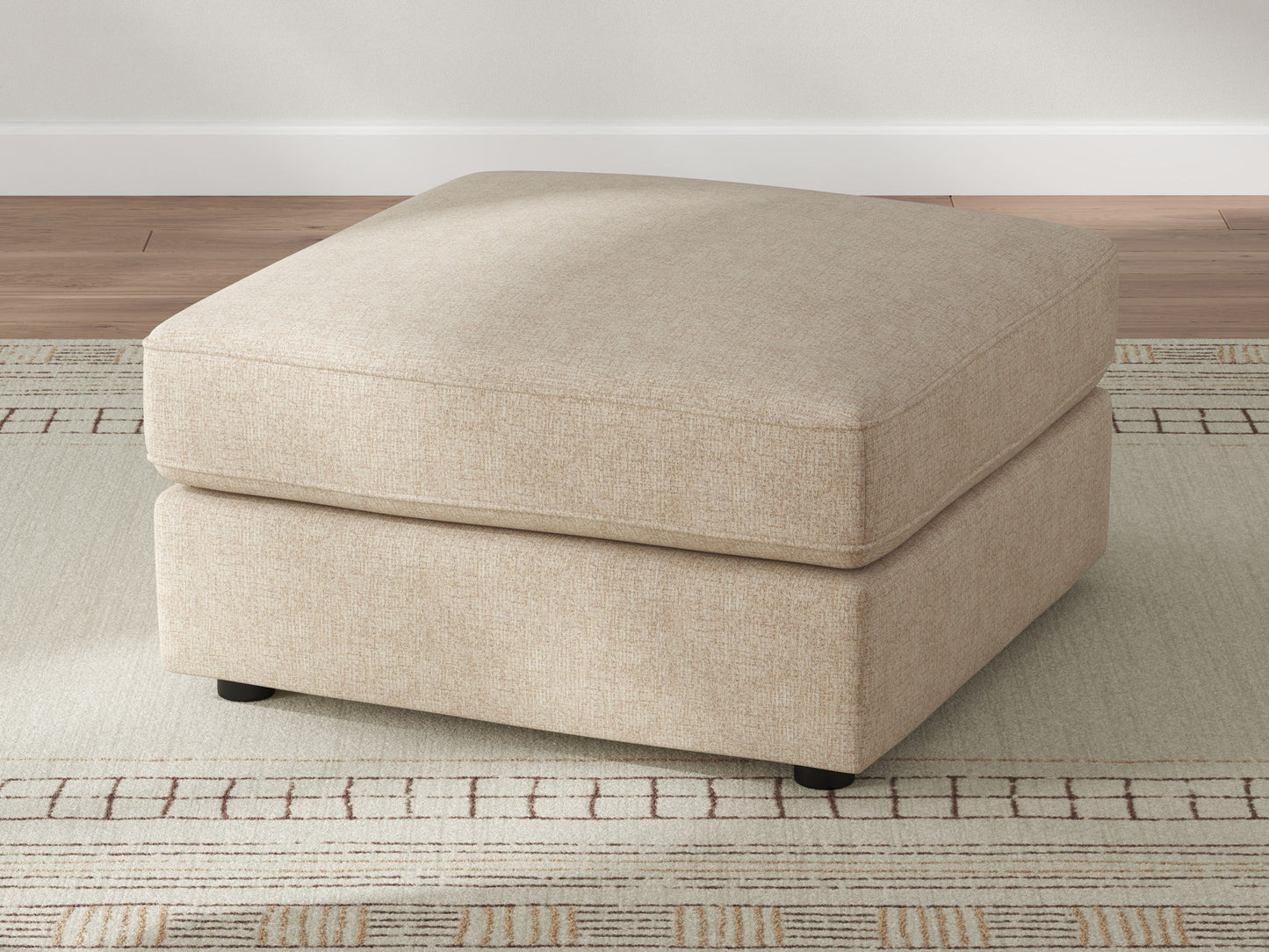 Seyler - Oversized Accent Ottoman - Sand - Hornell Furniture Outlet