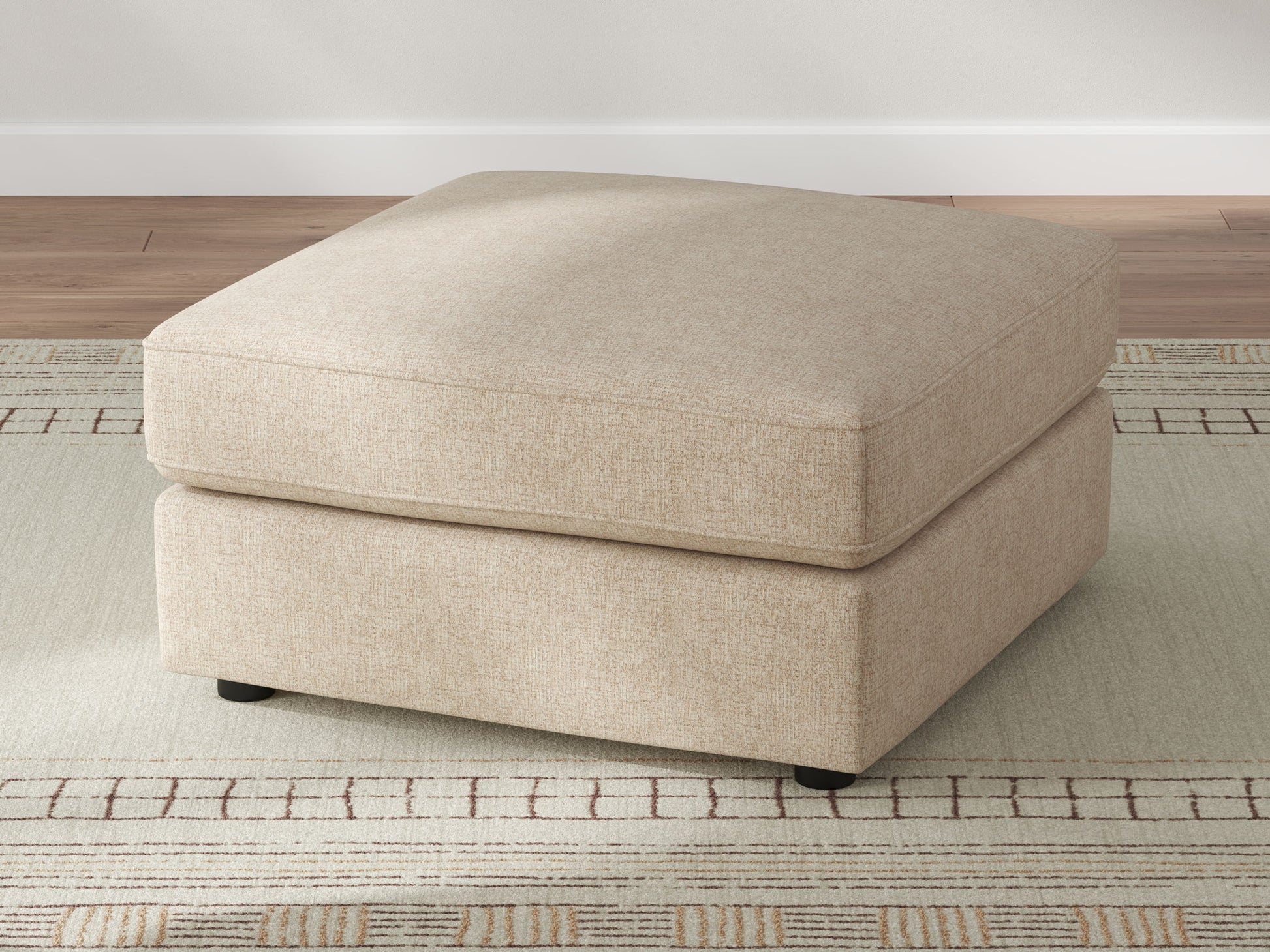Seyler - Oversized Accent Ottoman - Sand - Hornell Furniture Outlet