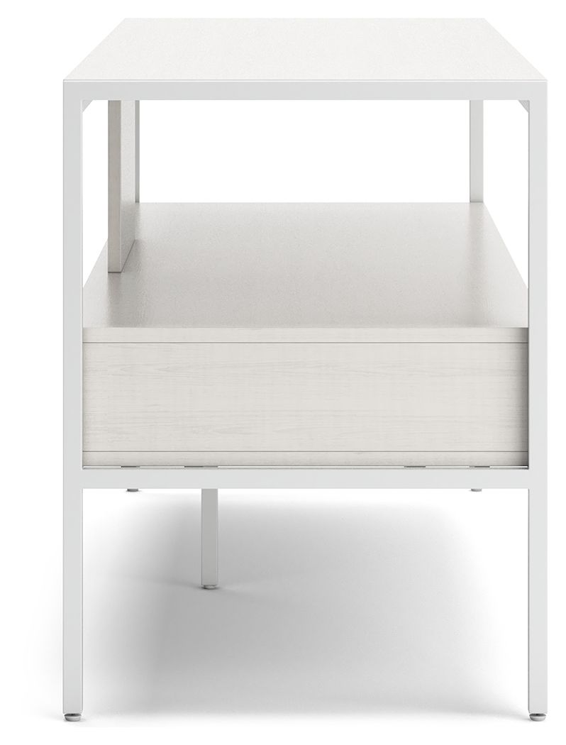 Deznee - White - Large TV Stand - Hornell Furniture Outlet