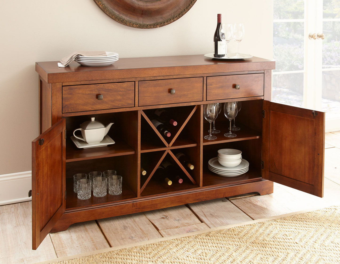 Zappa - Server - Brown - Hornell Furniture Outlet