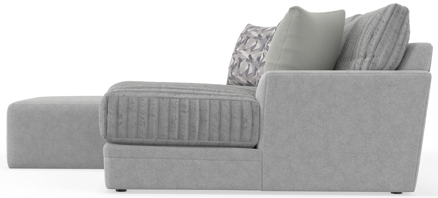 Titan - Sectional With Comfort Coil Seating, Cocktail Ottoman And Accent Pillows Included - Hornell Furniture Outlet