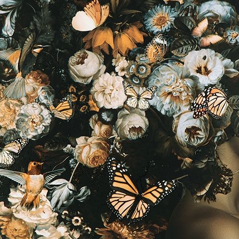 Valfer - Orange / Black / White - Wall Art - Hornell Furniture Outlet