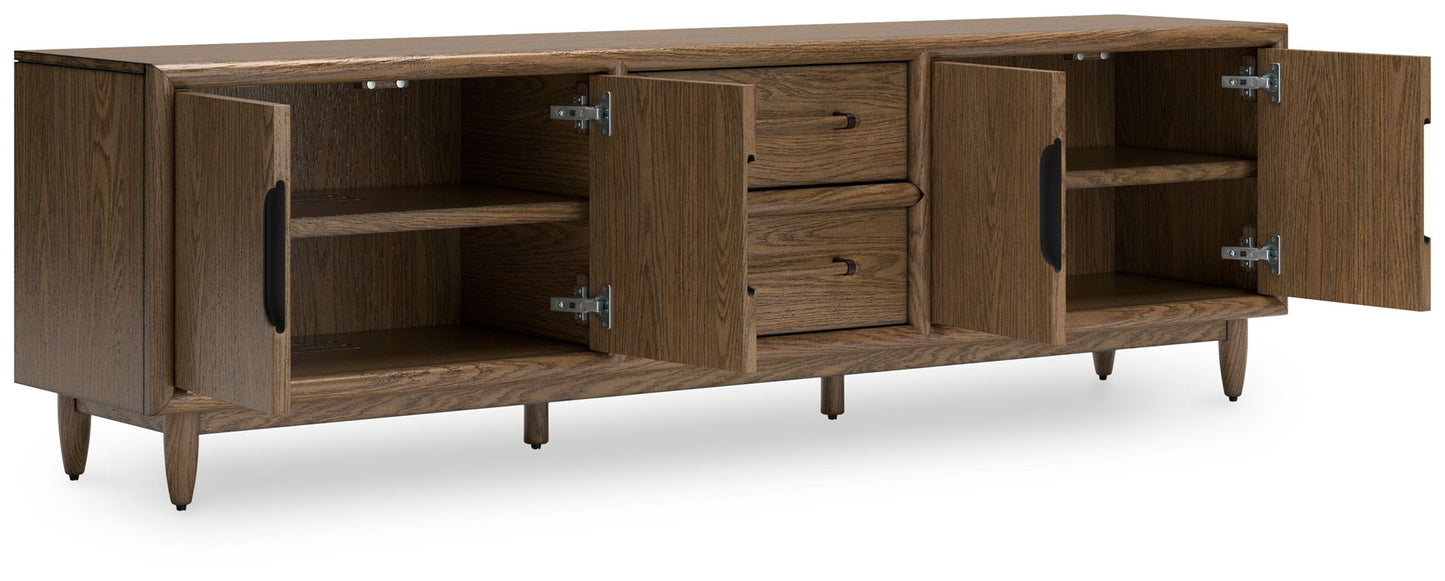 Roanhowe - Brown - Extra Large TV Stand - Hornell Furniture Outlet