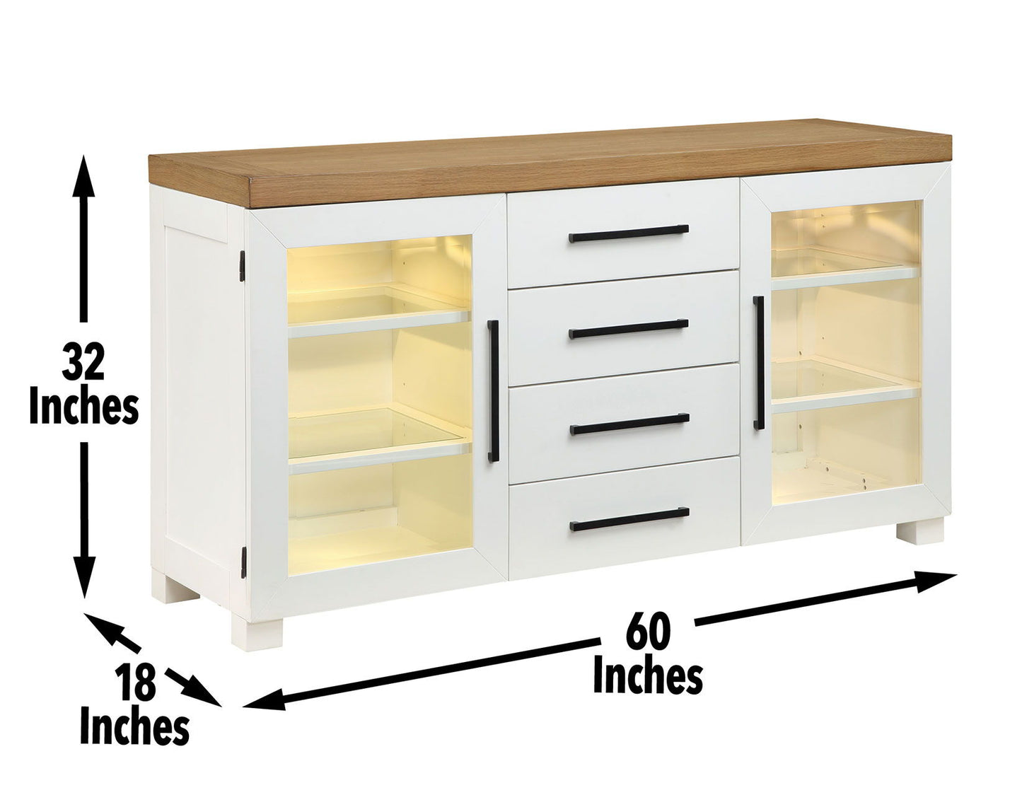 Magnolia - Server - White - Hornell Furniture Outlet