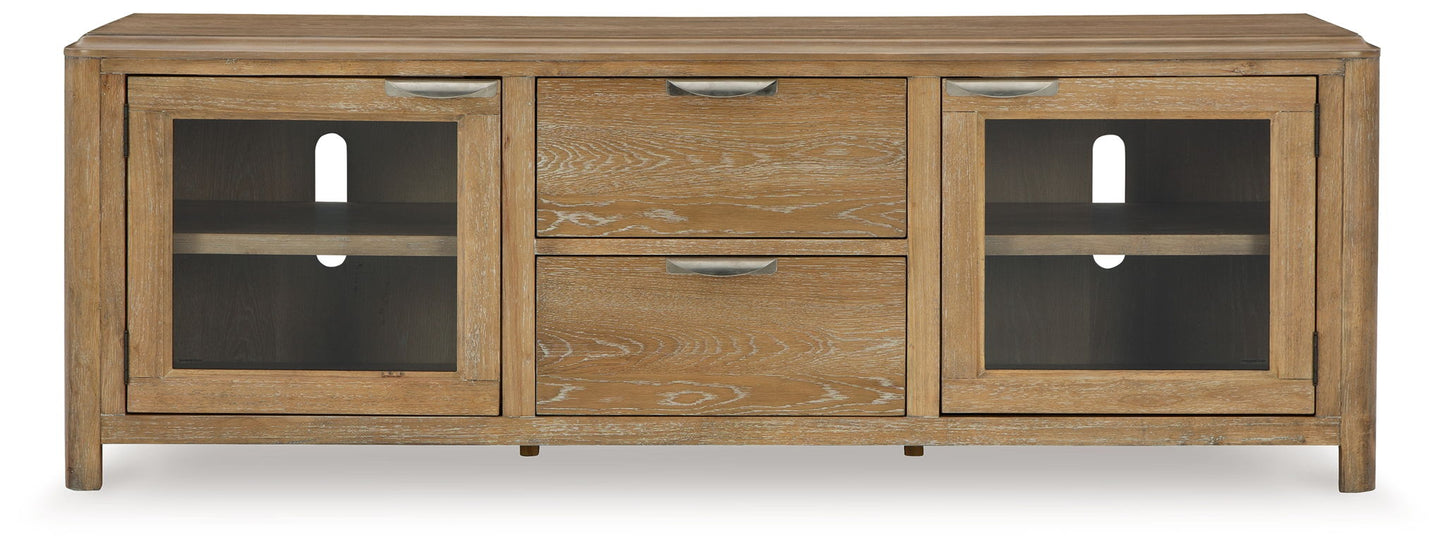 Rencott - Light Brown - Extra Large TV Stand - Hornell Furniture Outlet