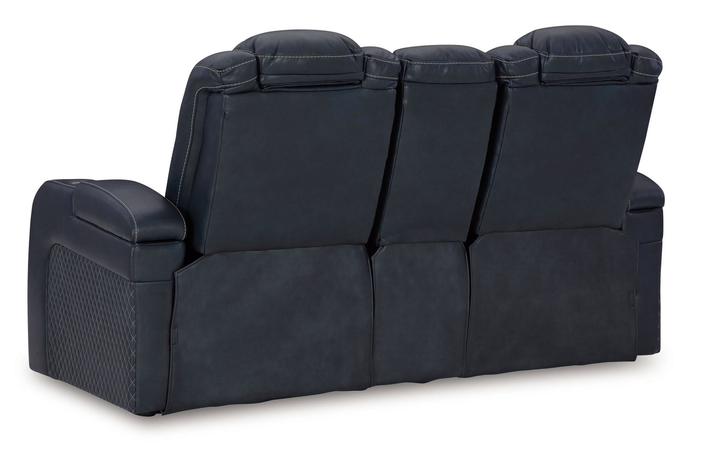 Fyne - dyme - Power Reclining Loveseat With Console/Adj Hdrst - Hornell Furniture Outlet