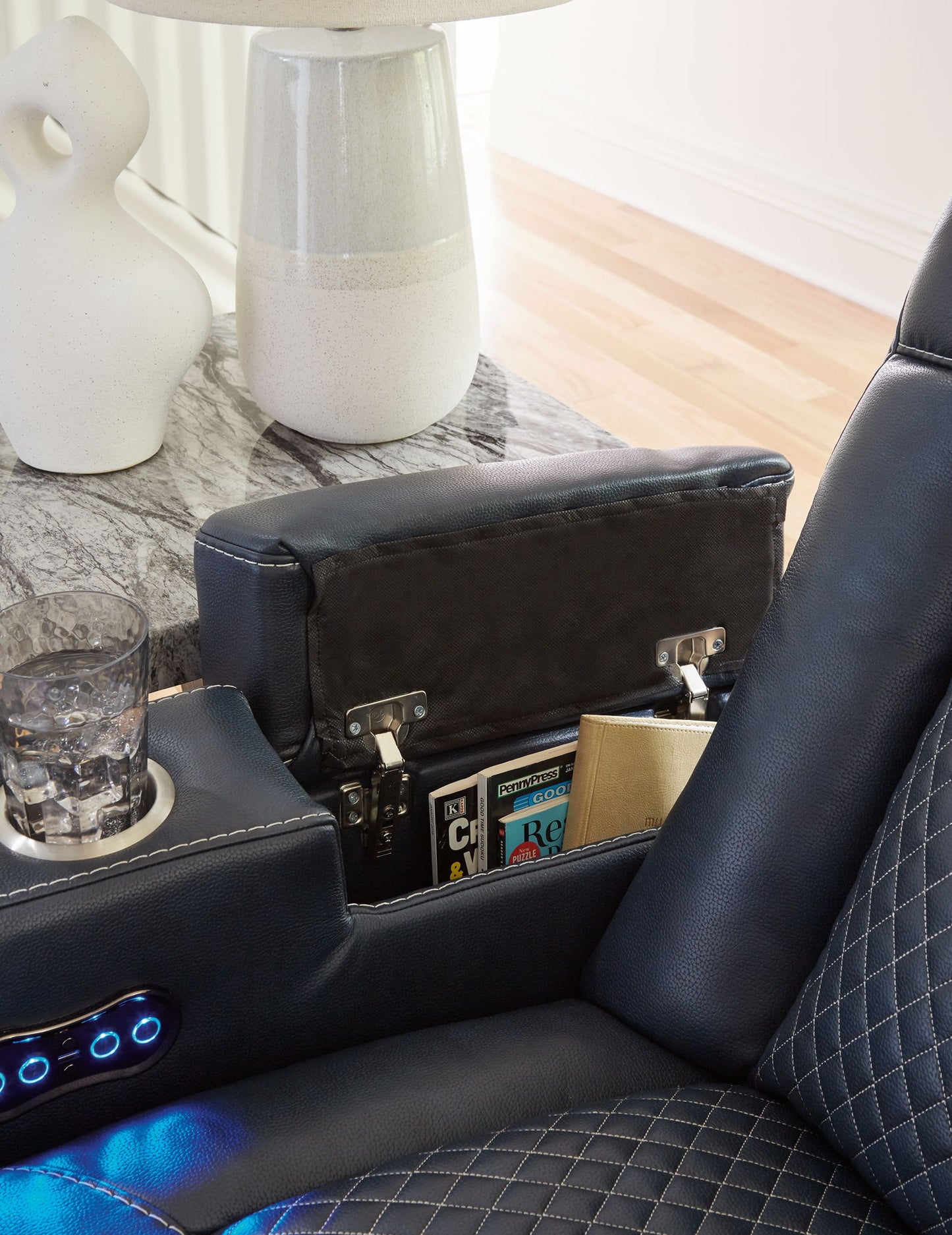 Fyne - dyme - Power Recliner/Adj Headrest - Hornell Furniture Outlet