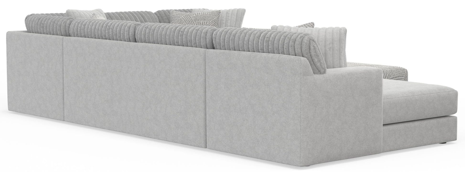 Logan - Upholstered Sectional With Comfort Coil Seating - 46" Cocktail Ottoman And Accent Pillows Included - Hornell Furniture Outlet