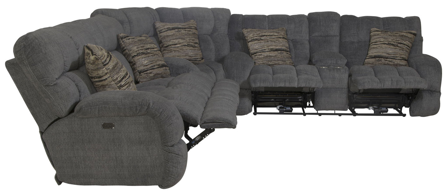 Ashland - Reclining Sectional With 4 Lay Flat Reclining Seats - Hornell Furniture Outlet