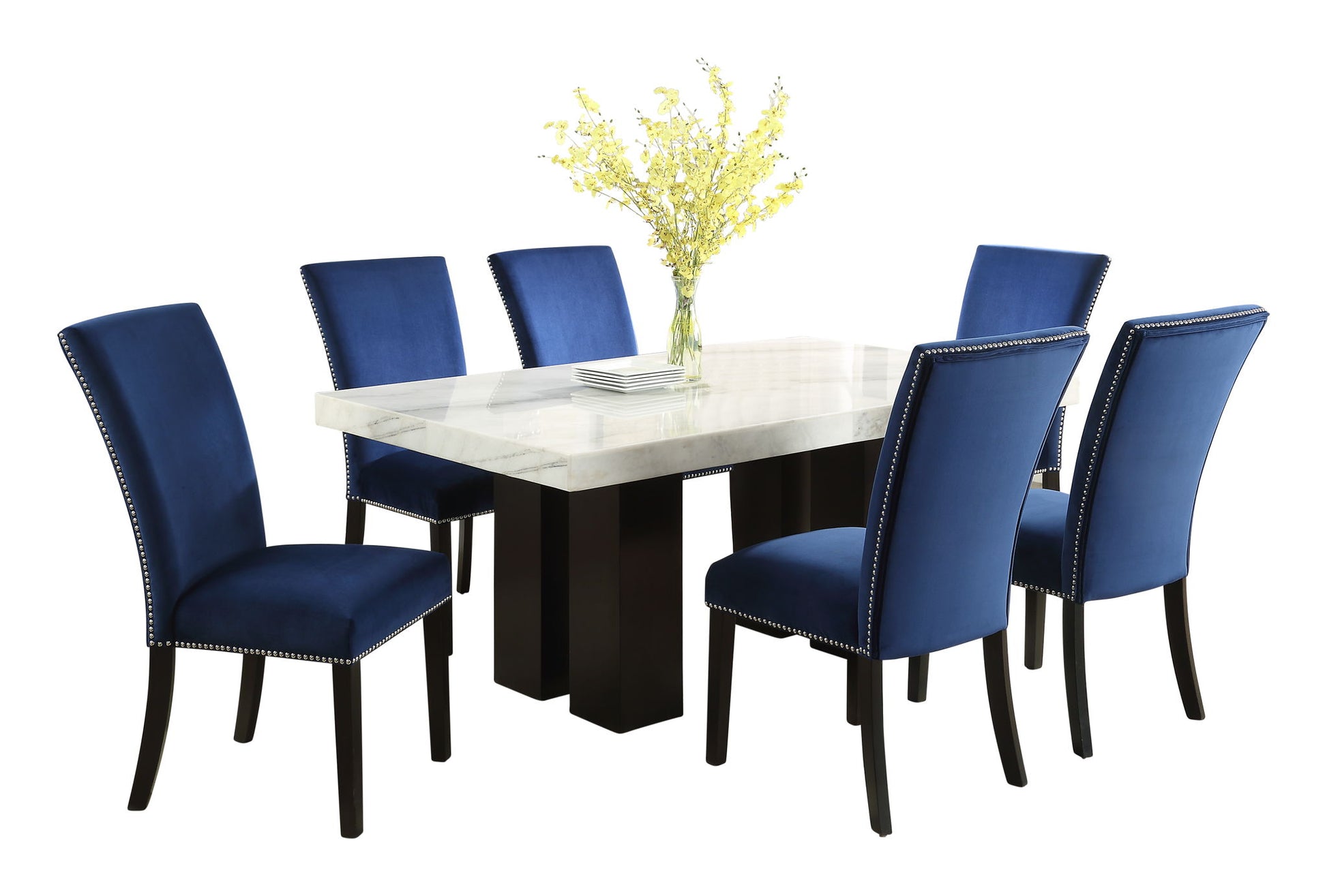 Camila - Rectangular Dining Set - White Top - Hornell Furniture Outlet