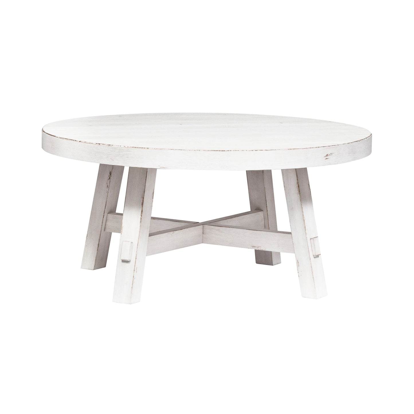 Modern Farmhouse - Splay Leg Round Cocktail Table - Hornell Furniture Outlet