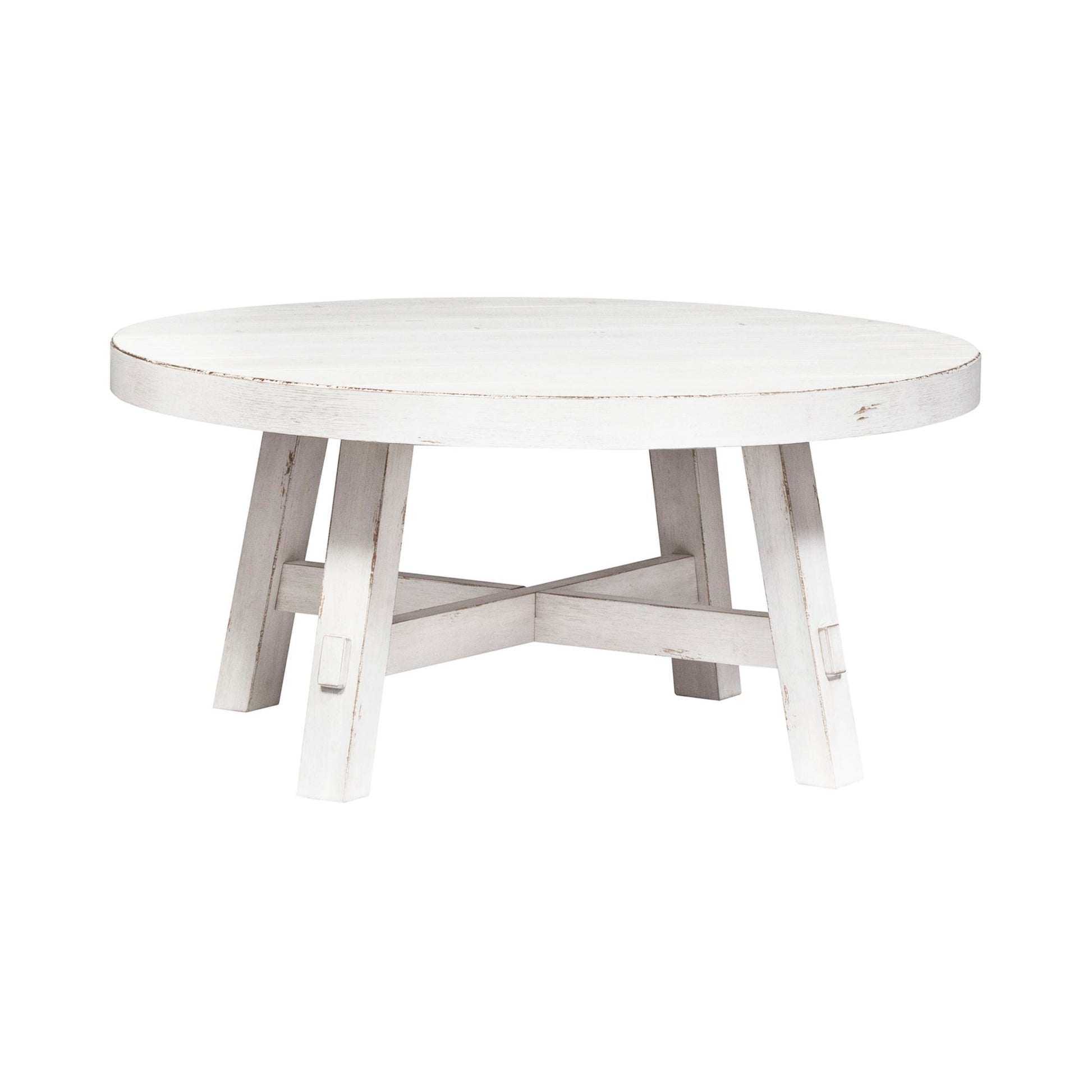 Modern Farmhouse - Splay Leg Round Cocktail Table - Hornell Furniture Outlet