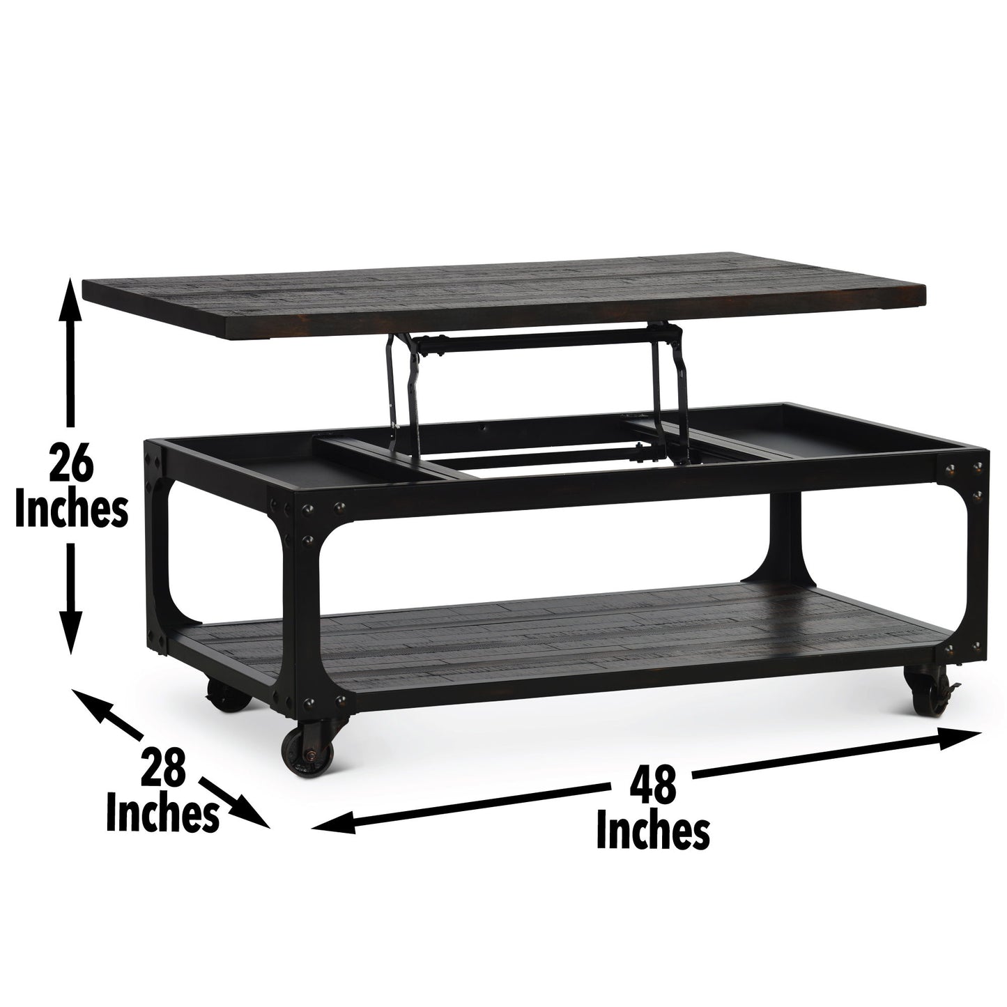 Sherlock - Lift Top Cocktail Table - Brown - Hornell Furniture Outlet