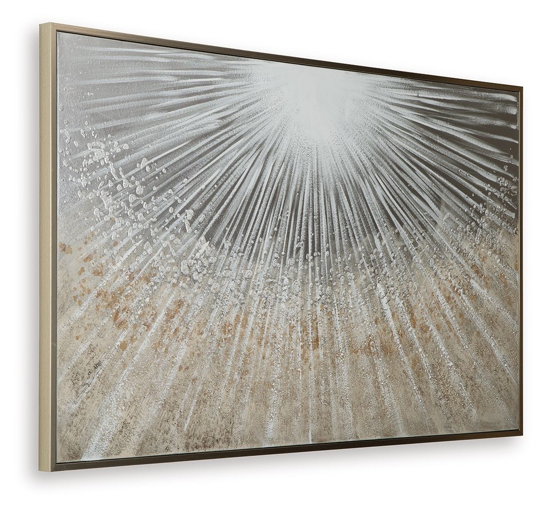 Waldard - Gray / Taupe / White - Wall Art - Hornell Furniture Outlet