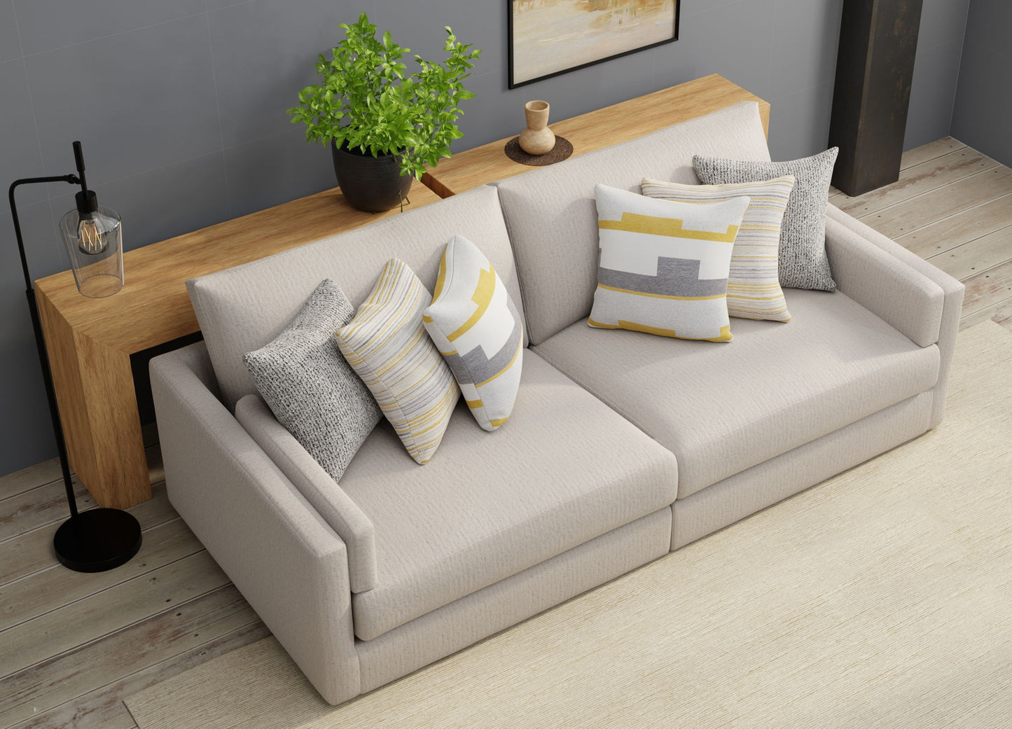 Trevor - 2 Piece Extra Deep Oversized Sofa - Hornell Furniture Outlet