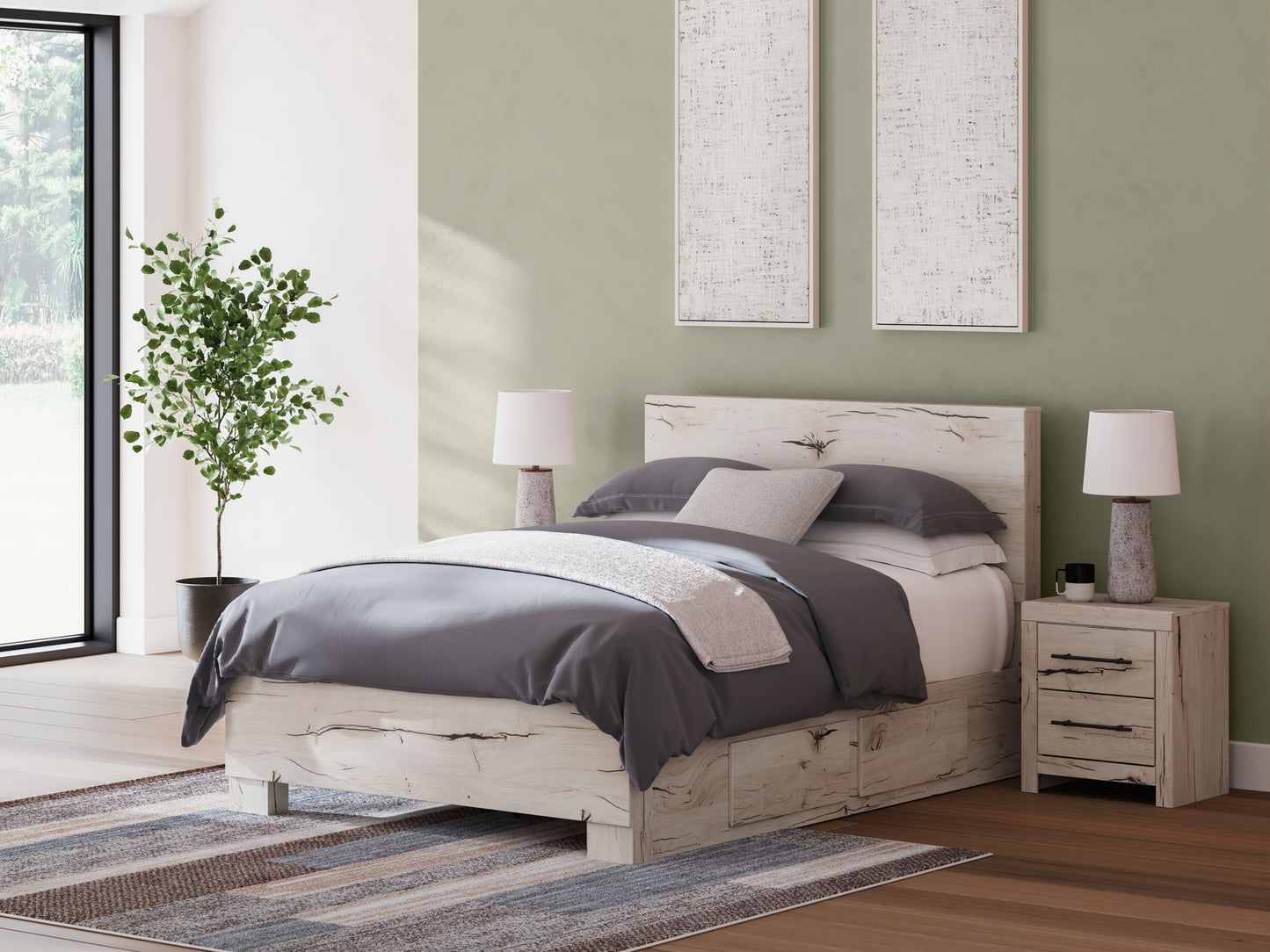 Lawroy - Panel Bed With Storage - Hornell Furniture Outlet